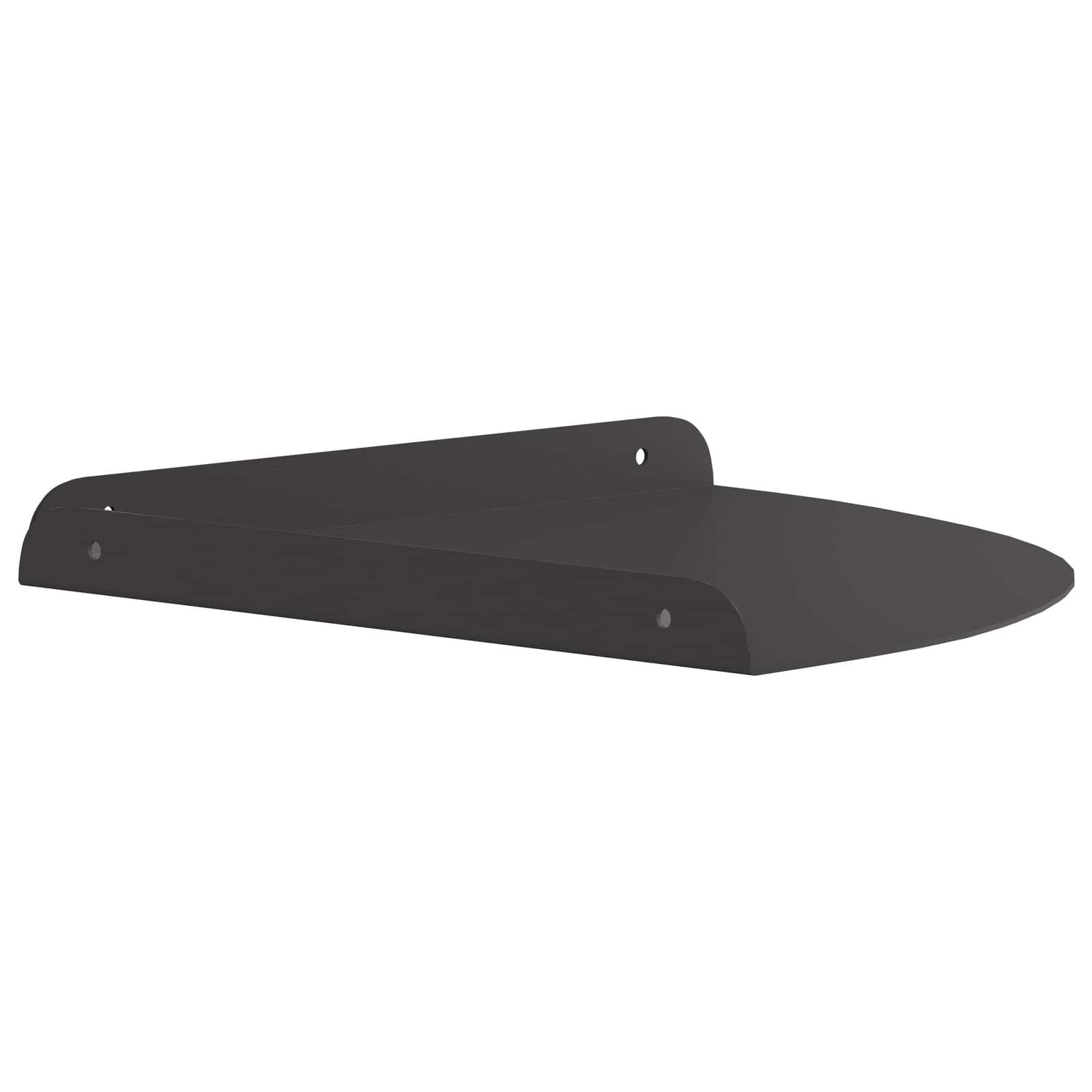 Kutna flota polica s policom 2 pcs Crna 30 x 30 x 2 cm