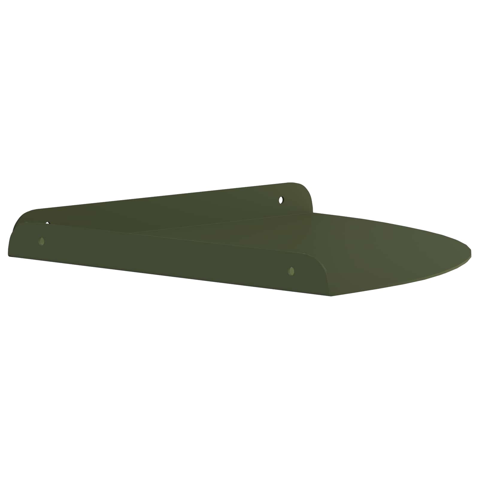 Lebdeća polica s policom 2 pcs Maslinasto zelena 30 x 30 x 2 cm