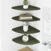 Lebdeća polica s policom 4 pcs Maslinovo zelena 30 x 30 x 2 cm