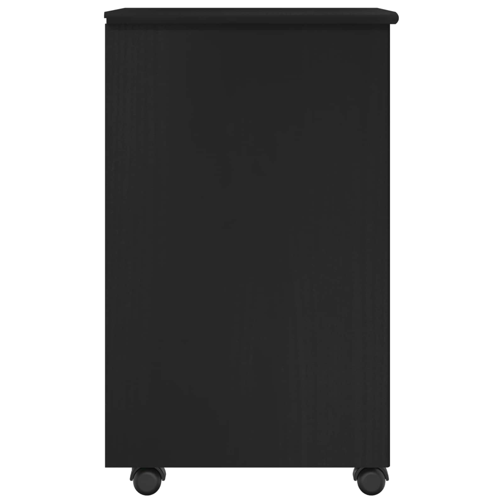 Mobilni ormar Crna 34 x 39 x 65,5 cm Čvrsto borovo drvo