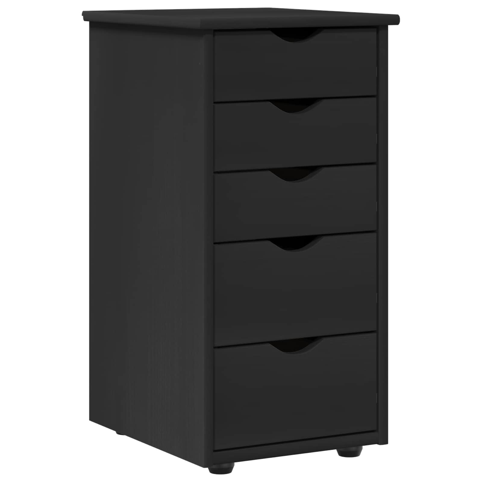Cabinet Crna 34 x 39 x 61,5 cm Čvrsto borovo drvo