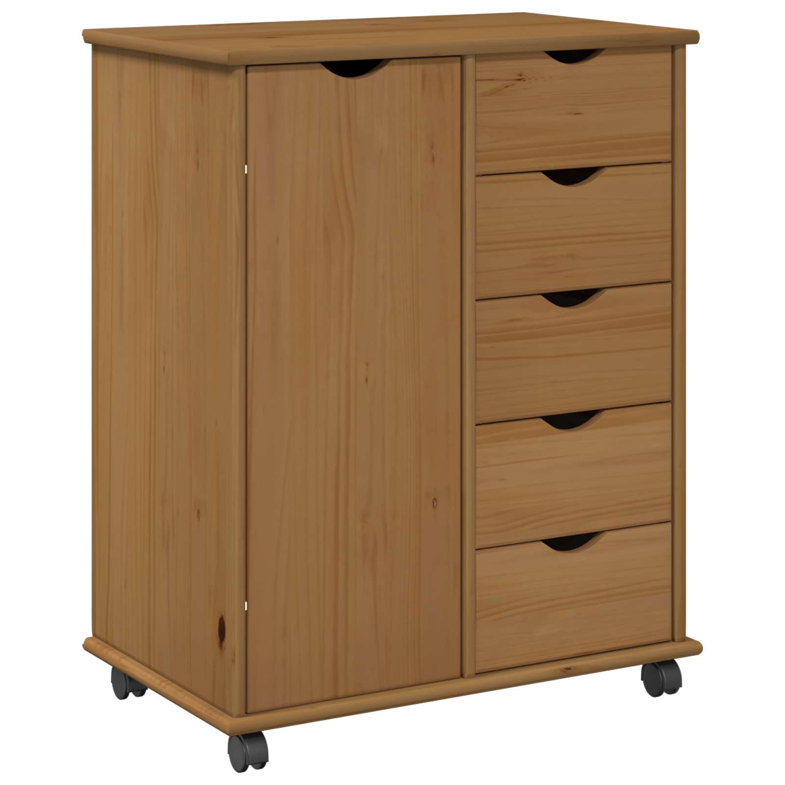 Mobilni ormar Medeno smeđa 63,5 x 39 x 79 cm Čvrsto borovo drvo