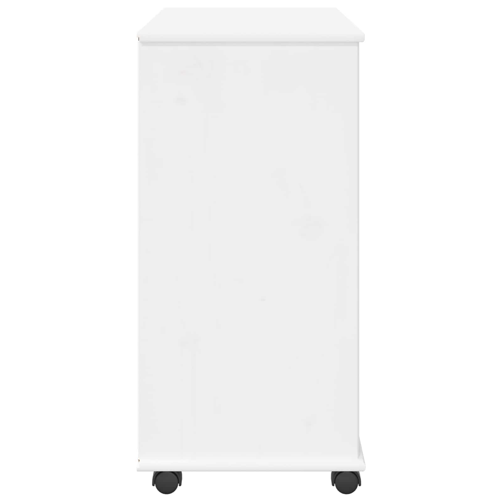 Mobilni ormar Bijelo 63,5 x 39 x 79 cm Čvrsto borovo drvo