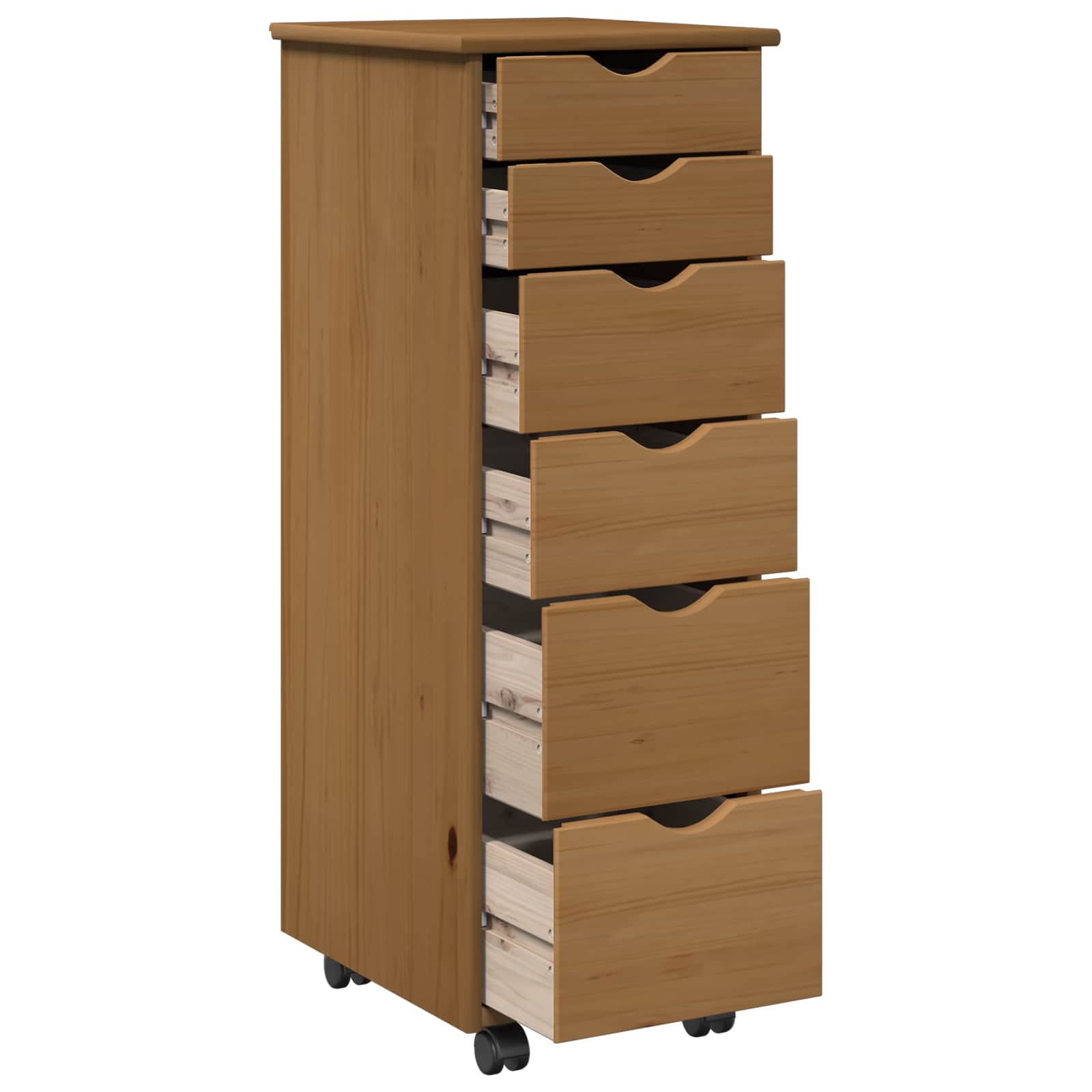 Mobilni ormar Medeno smeđa 34 x 39 x 93,5 cm Čvrsto borovo drvo