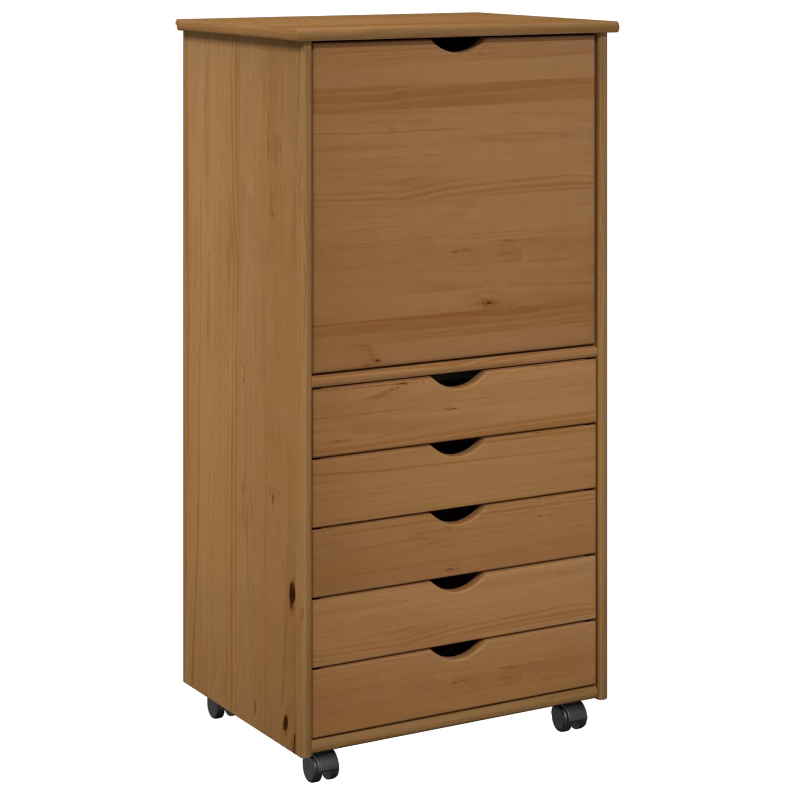 Mobilni ormar Medeno smeđa 53 x 39 x 103 cm Čvrsto borovo drvo
