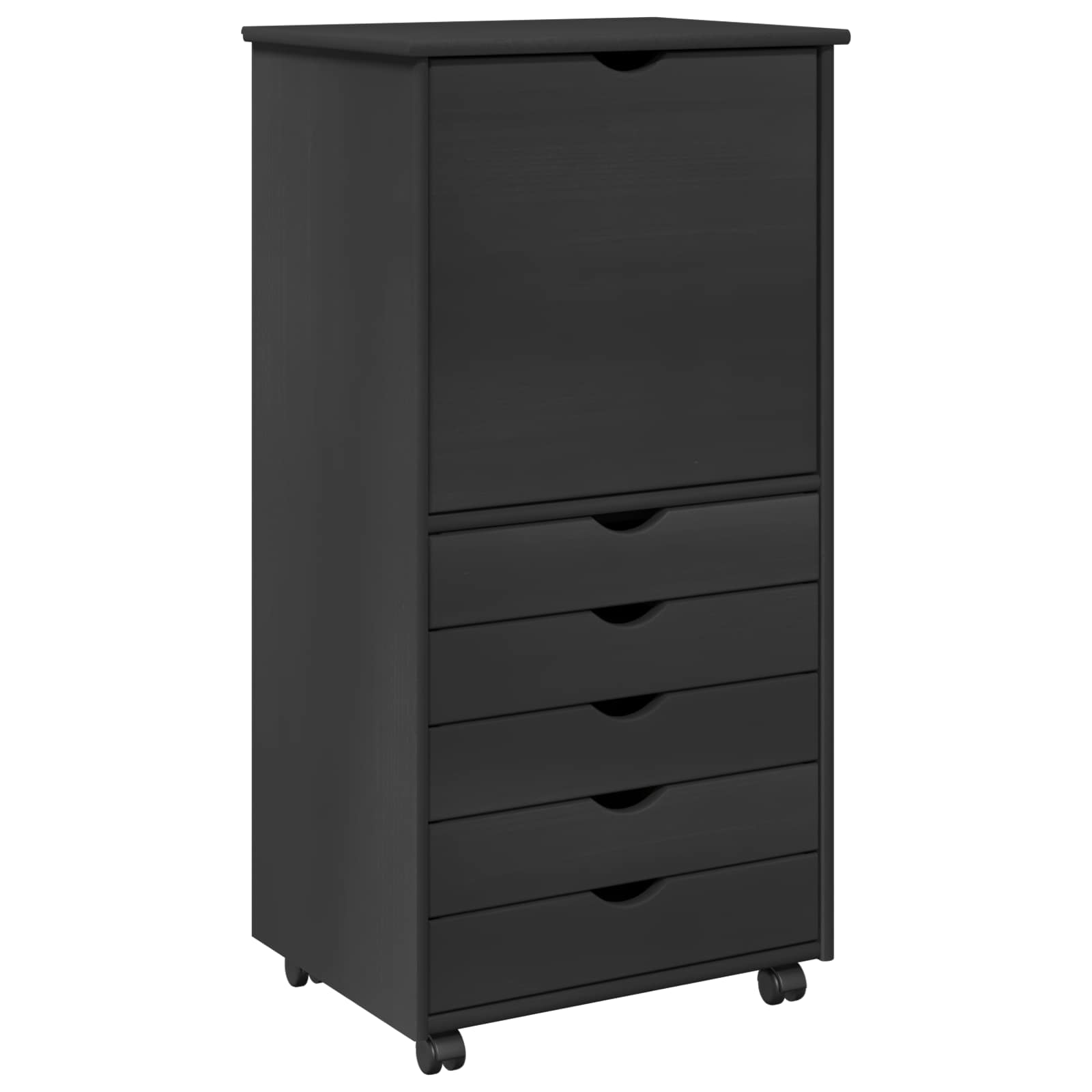Mobilni ormar Siva 53 x 39 x 103 cm Čvrsto borovo drvo