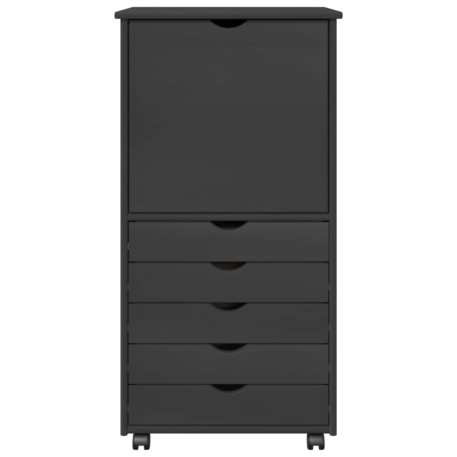 Mobilni ormar Siva 53 x 39 x 103 cm Čvrsto borovo drvo