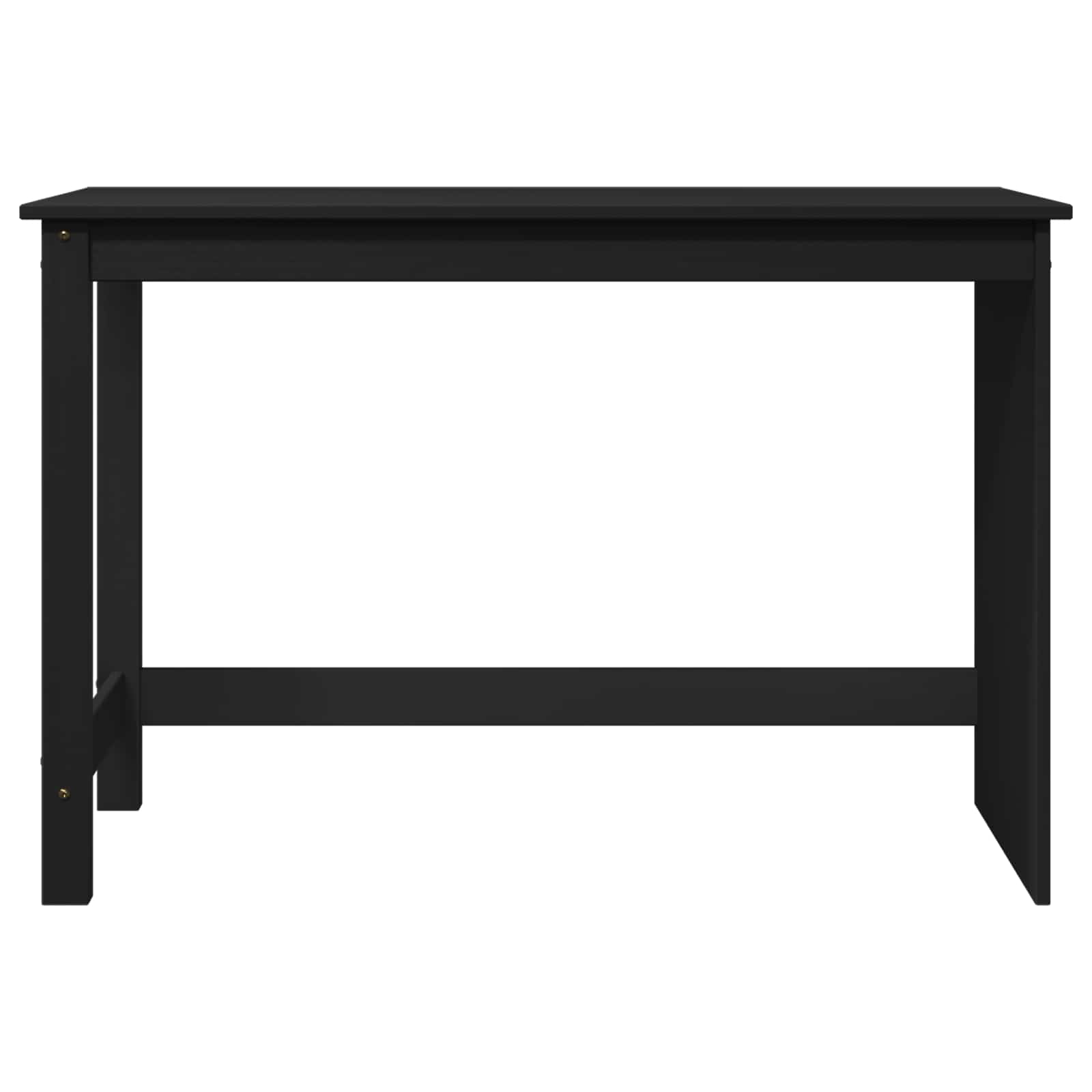 Stol Crna 112 x 50 x 75 cm Čvrsto borovo drvo