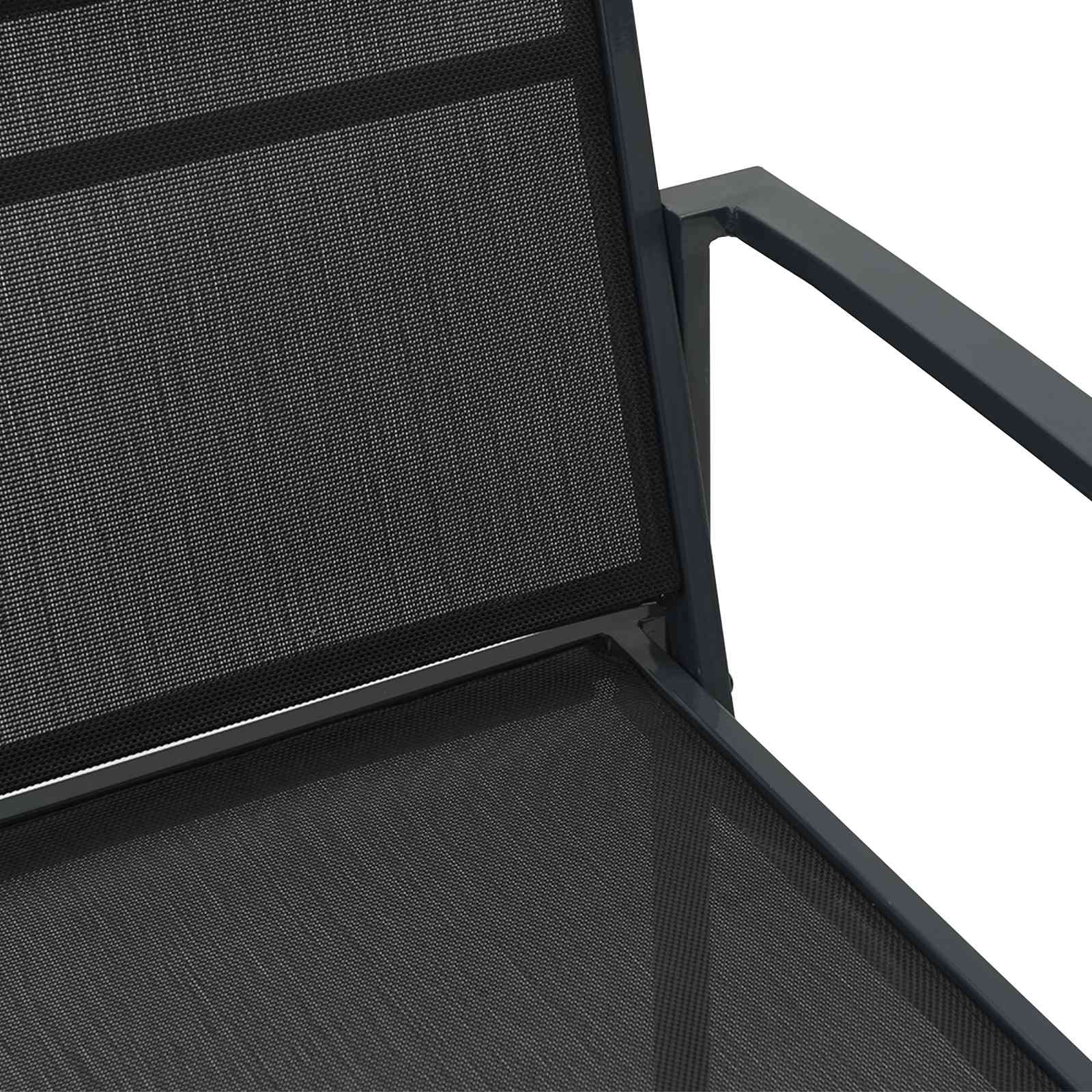 Vrtne stolice 2 pcs Crna i antracit 53,5 x 59 x 77 cm