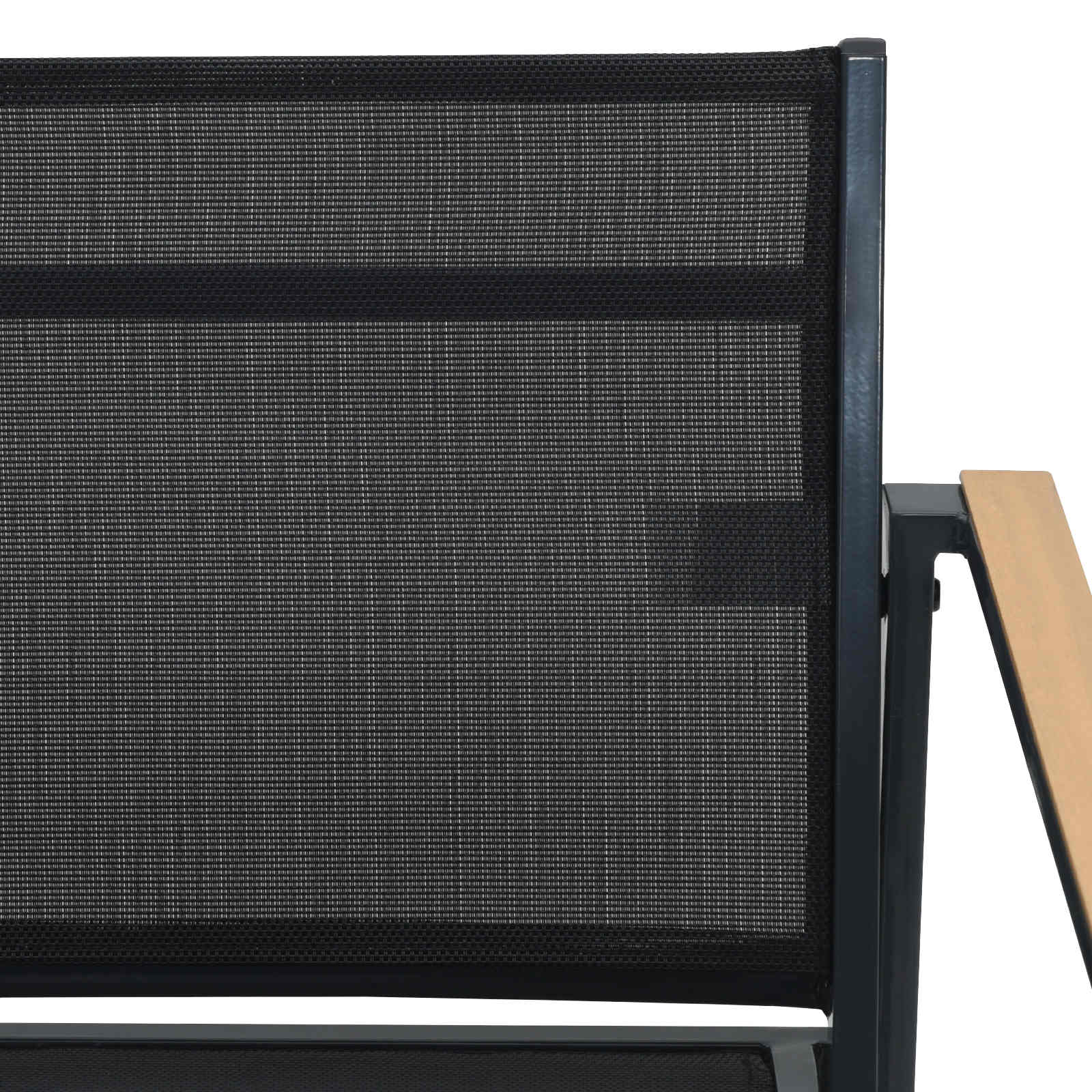 Vrtne stolice 2 pcs Crna i antracit 53,5 x 59 x 77 cm