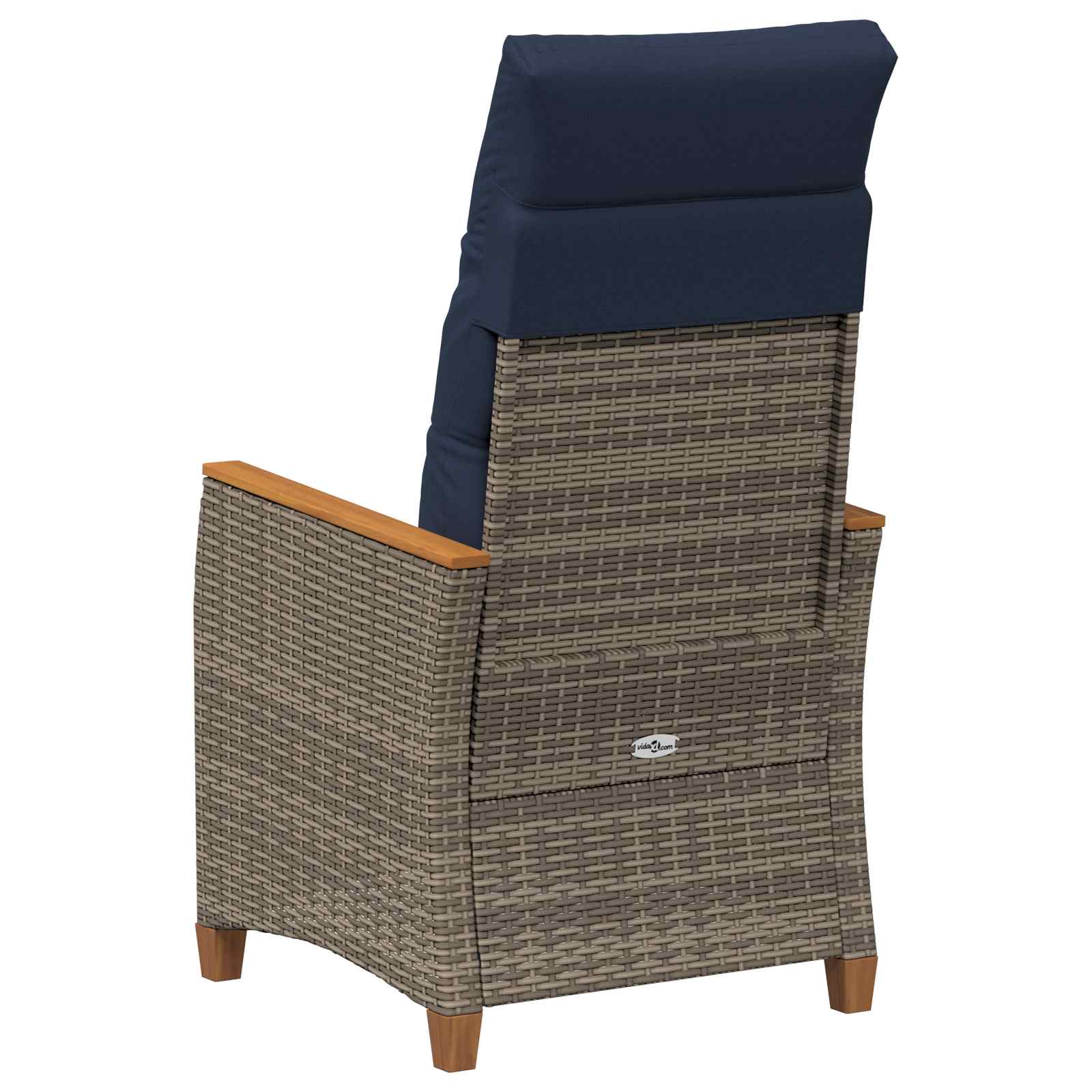 Ležaljka u vrtu 2 pcs Siva i tamnoplava 64 x 57,5 x 112 cm