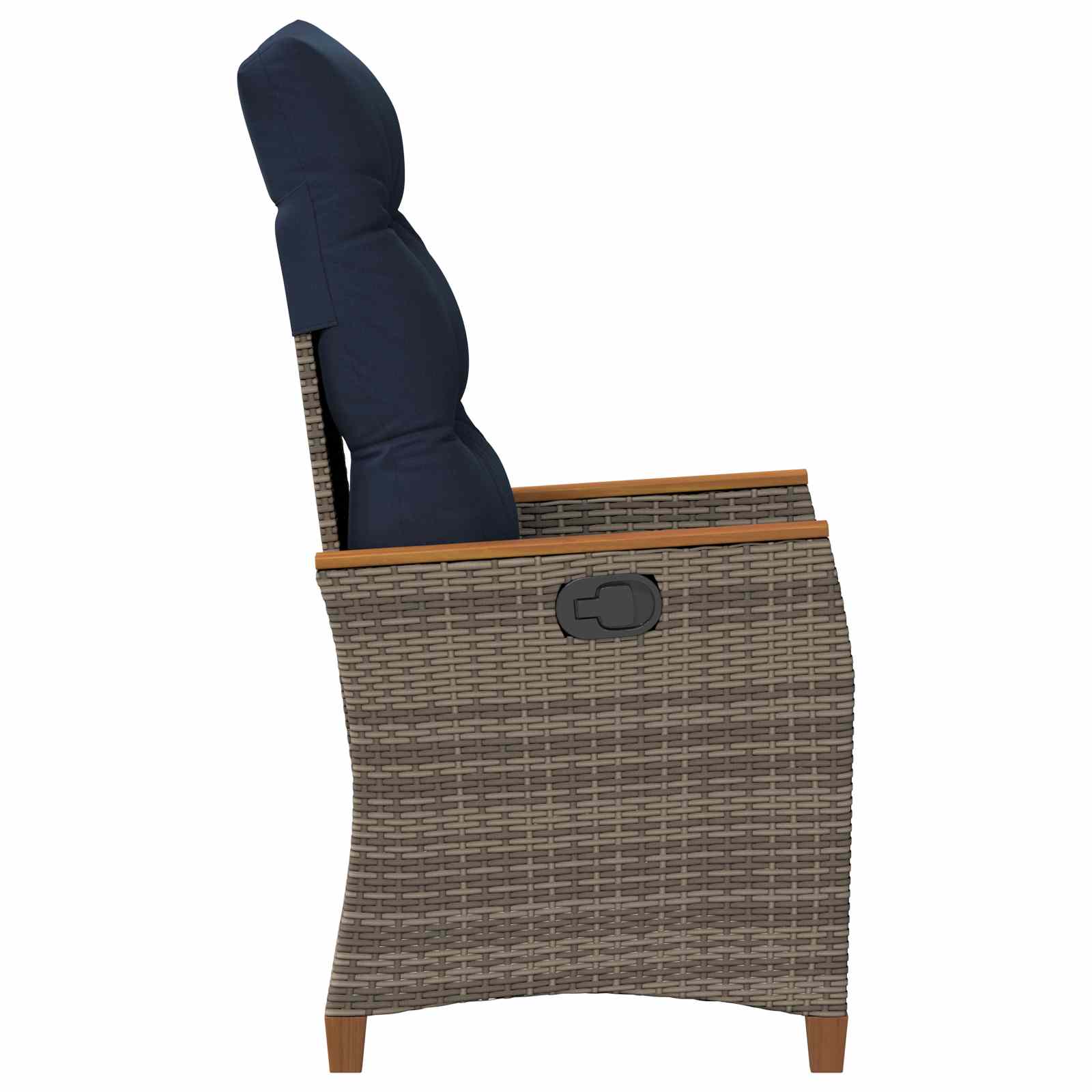 Ležaljka u vrtu 2 pcs Siva i tamnoplava 64 x 57,5 x 112 cm