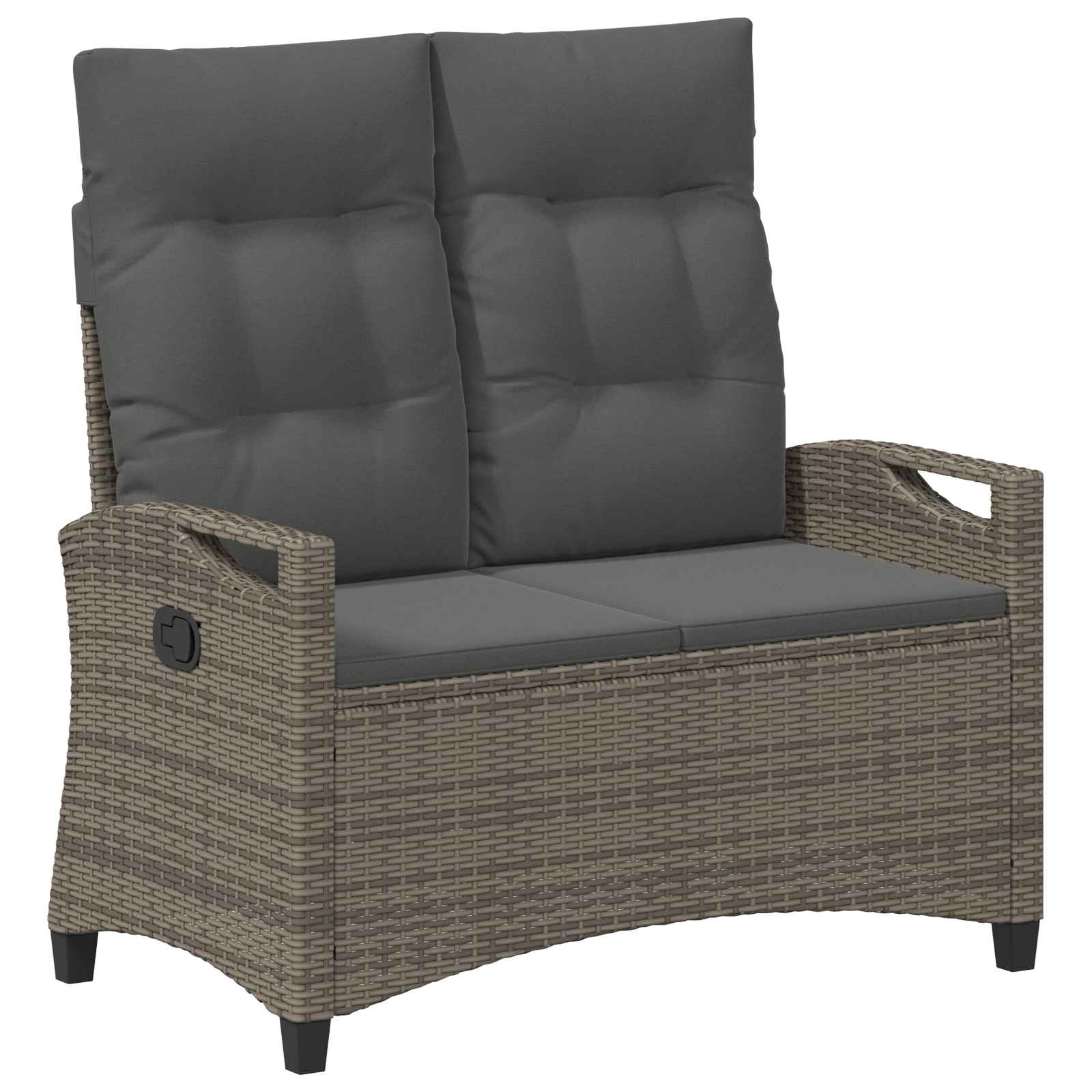 Vrtna klupa s jastukom Siva i tamno siva 105 x 60 x 112 cm