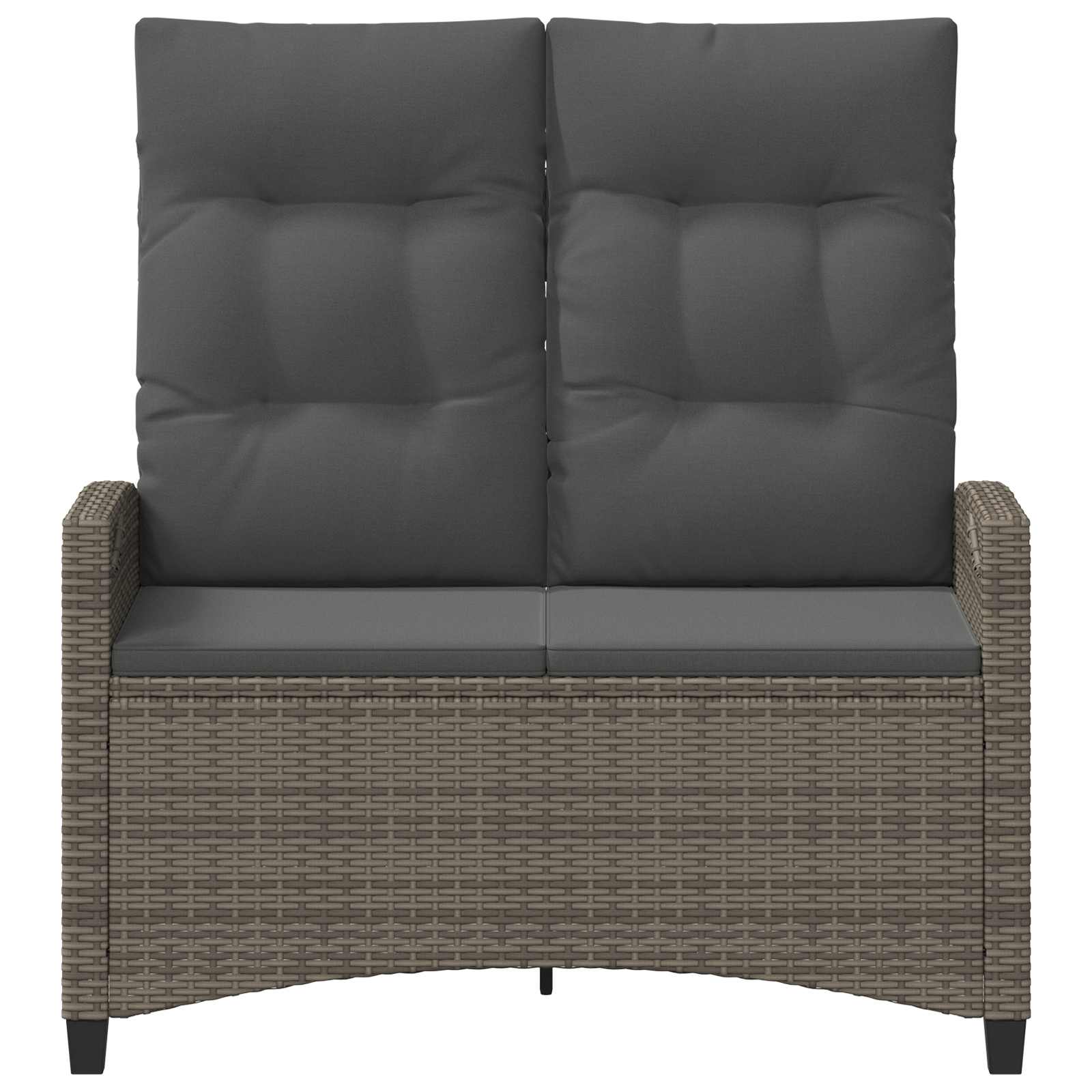 Vrtna klupa s jastukom Siva i tamno siva 105 x 60 x 112 cm