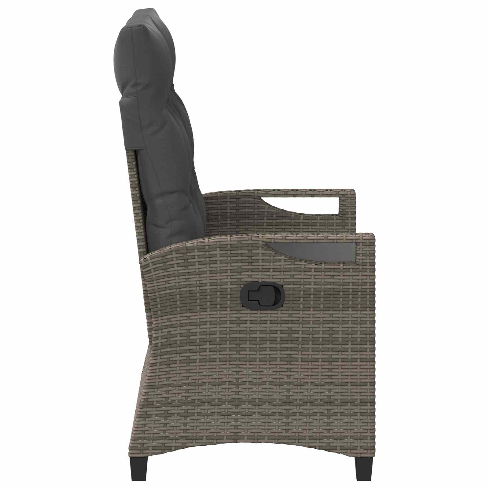 Vrtna klupa s jastukom Siva i tamno siva 105 x 60 x 112 cm