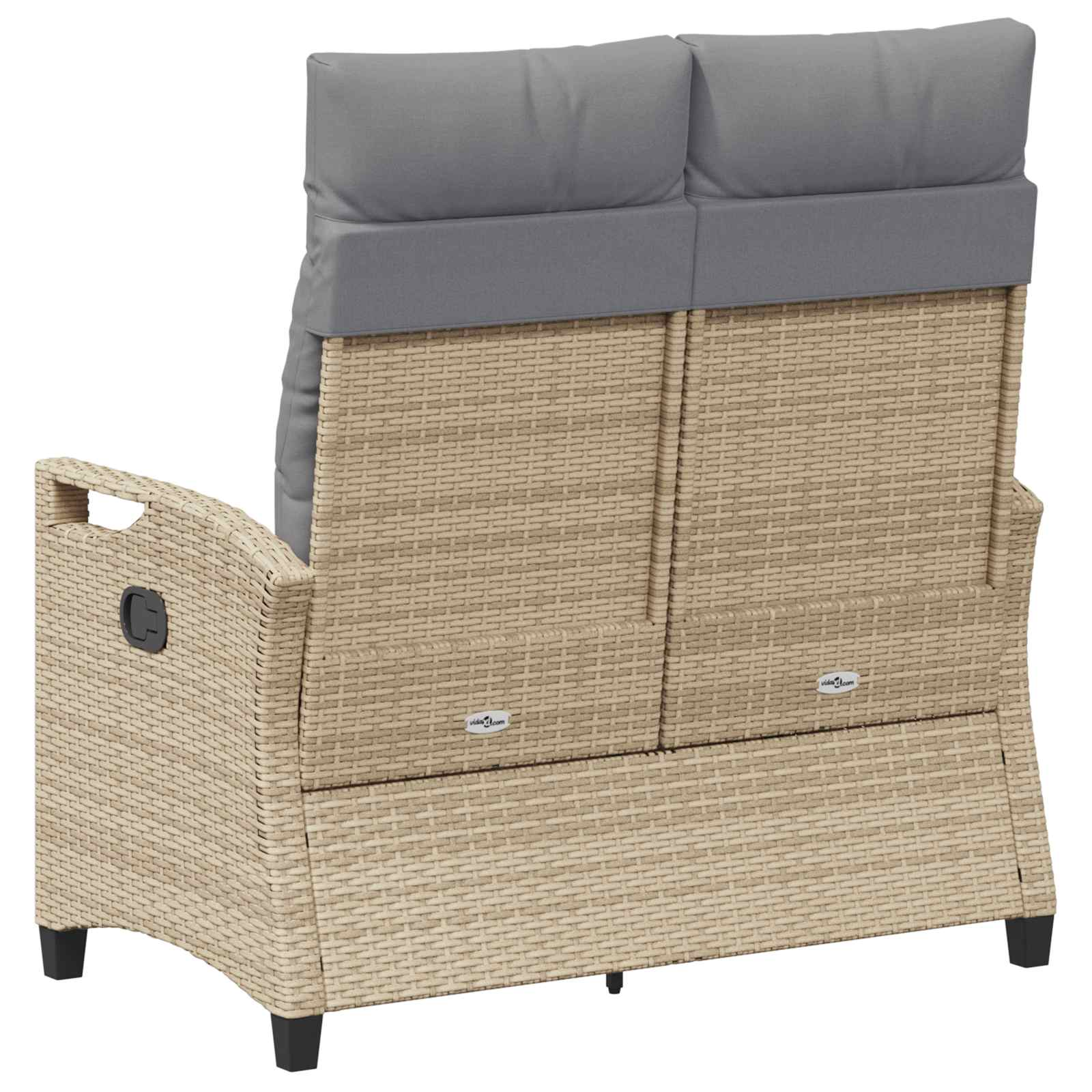 Vrtna klupa s jastukom Bež i svijetlo siva 105 x 60 x 112 cm