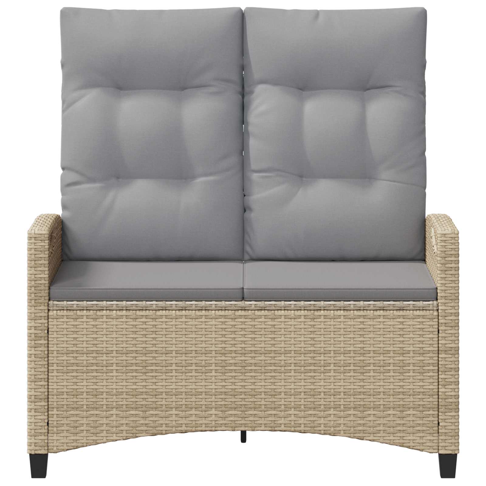 Vrtna klupa s jastukom Bež i svijetlo siva 105 x 60 x 112 cm