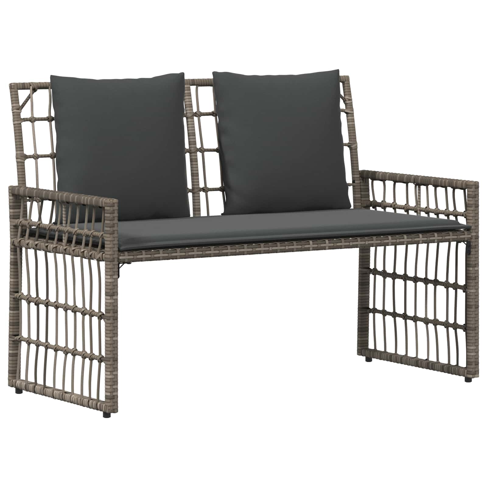Set vanjskog namještaja 4 pcs Crna i tamno siva