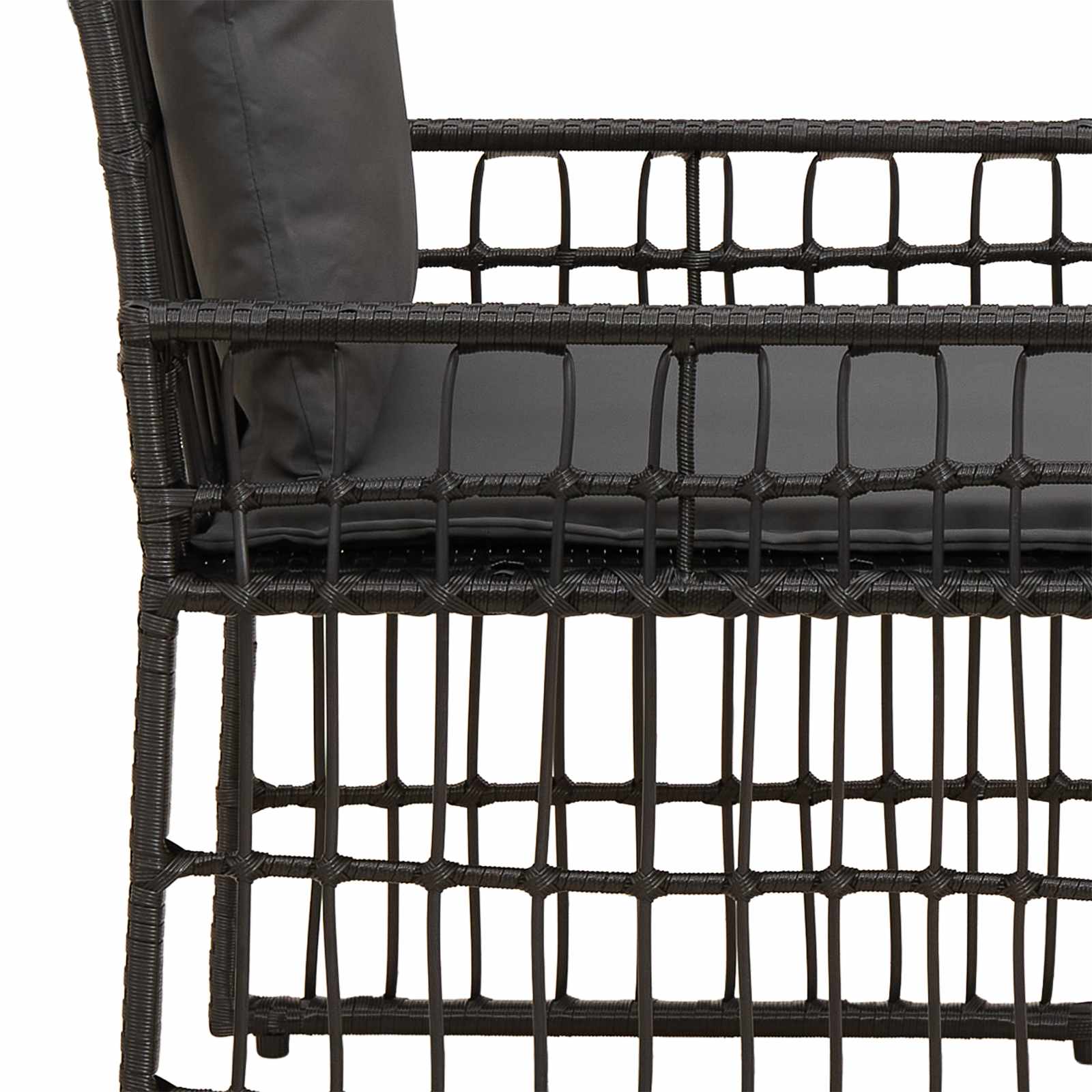 Set vanjskog namještaja 5 pcs Crna i tamno siva