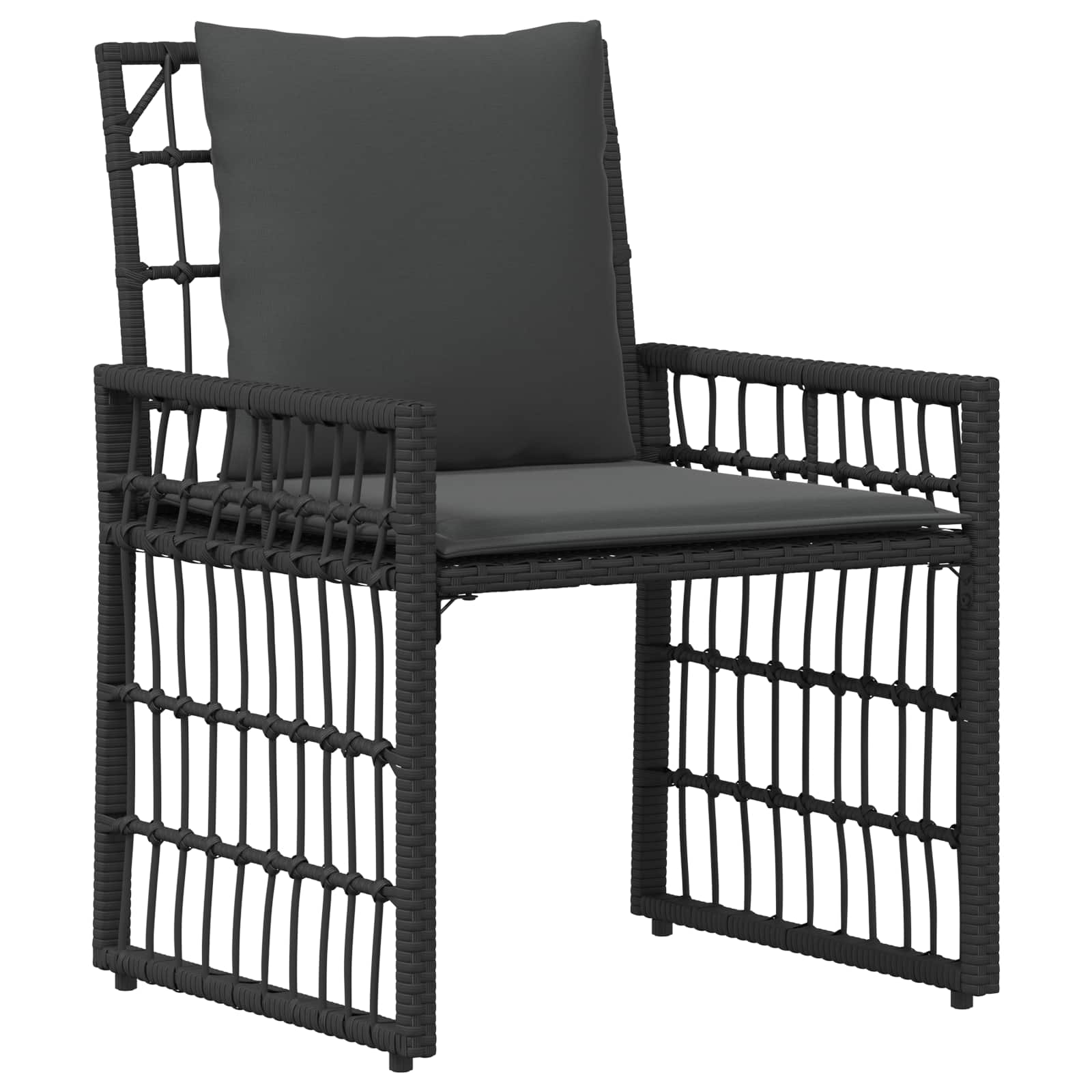 Set vanjskog namještaja 5 pcs Crna i tamno siva