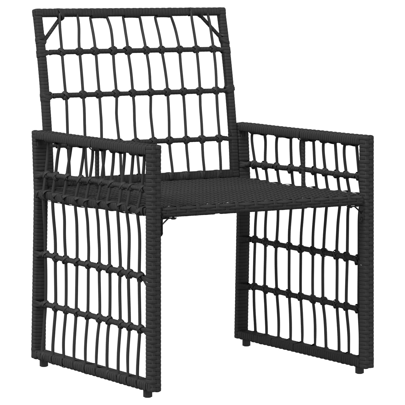 Set vanjskog namještaja 5 pcs Crna i tamno siva