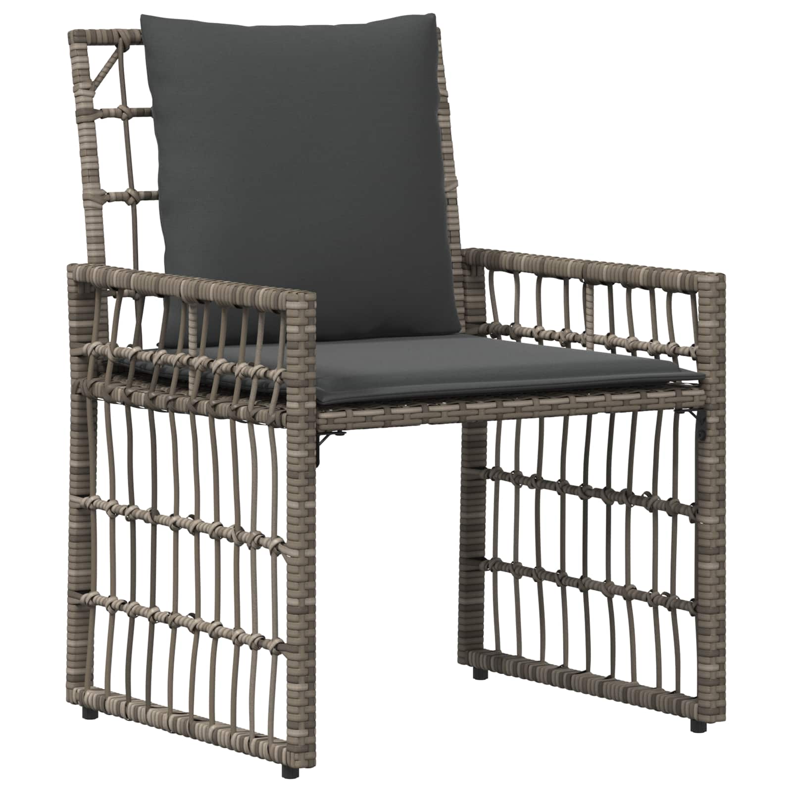 Set vanjskog namještaja 3 pcs Crna i tamno siva