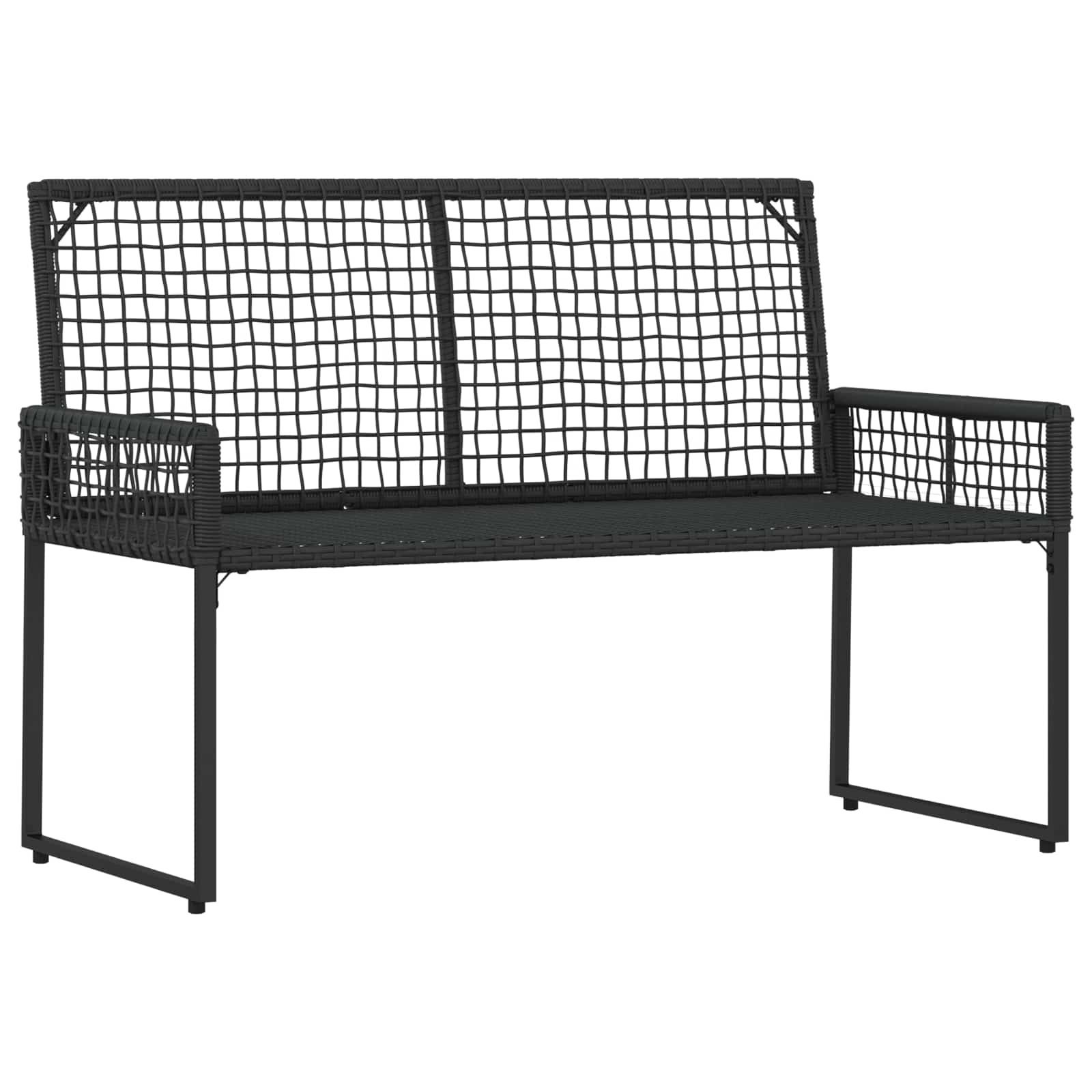Vanjska klupa s jastukom Crna i Tirkizna 118 x 55 x 82 cm