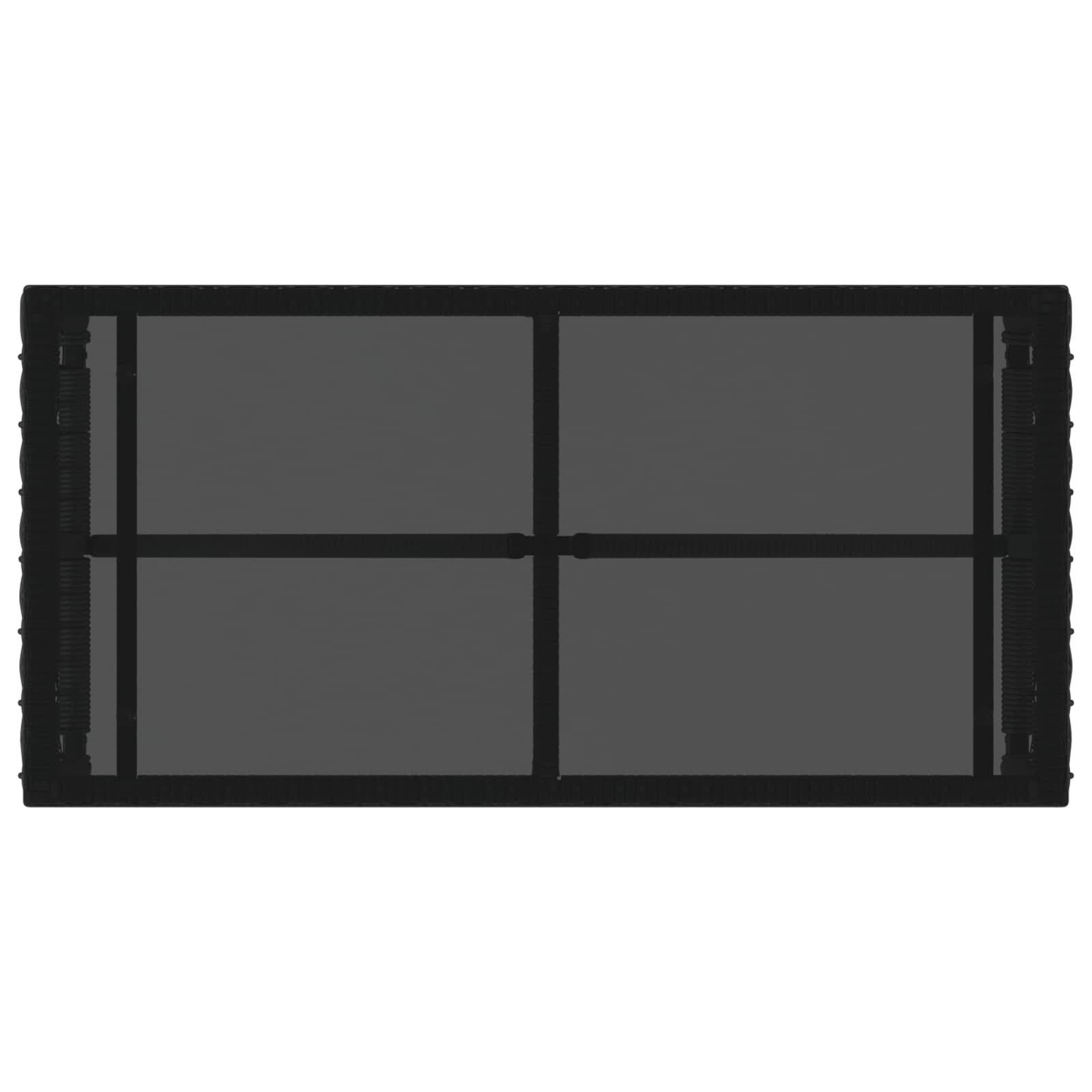 Vanjski stol Crna 80 x 40 x 40 cm PE Rattan i Staklo