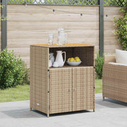 Cabinet s policom Bež 70 x 50 x 87 cm Poliester i Roly Rattan