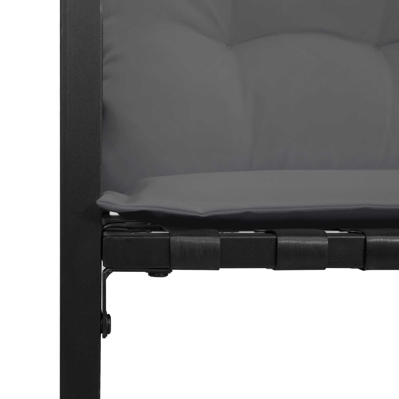 Set vanjskog namještaja s jastukom 3 pcs Svijetlo siva