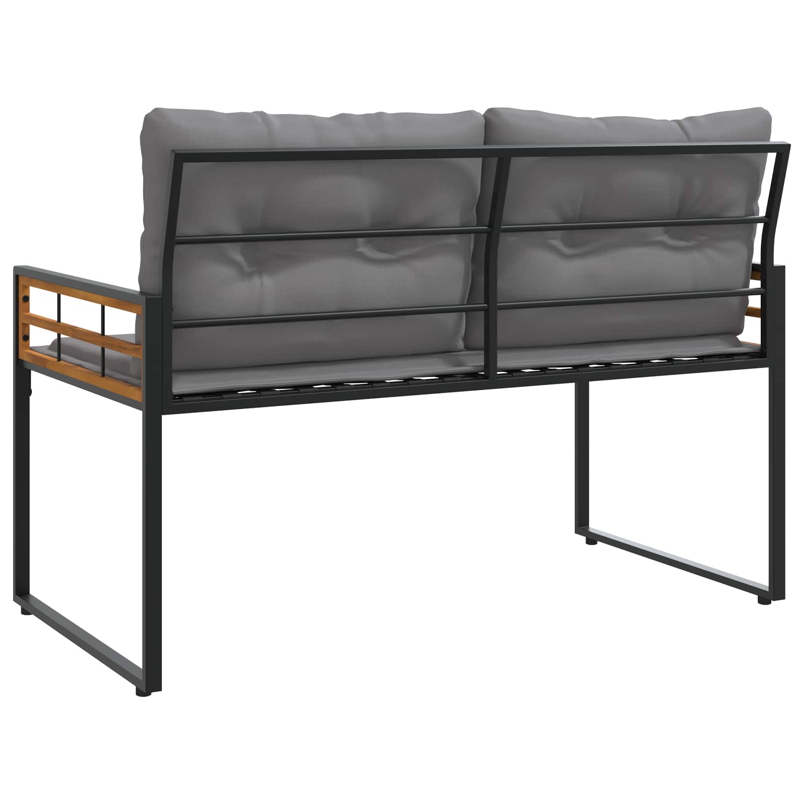 Drvena klupska klupa s jastukom Svijetlo siva 114 x 55 x 77 cm