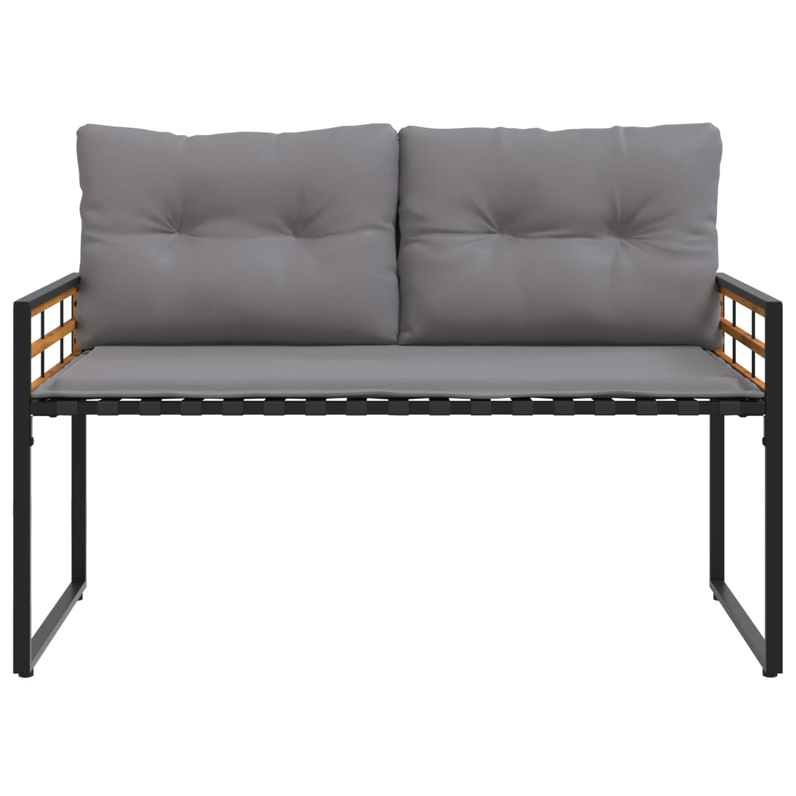 Drvena klupska klupa s jastukom Svijetlo siva 114 x 55 x 77 cm