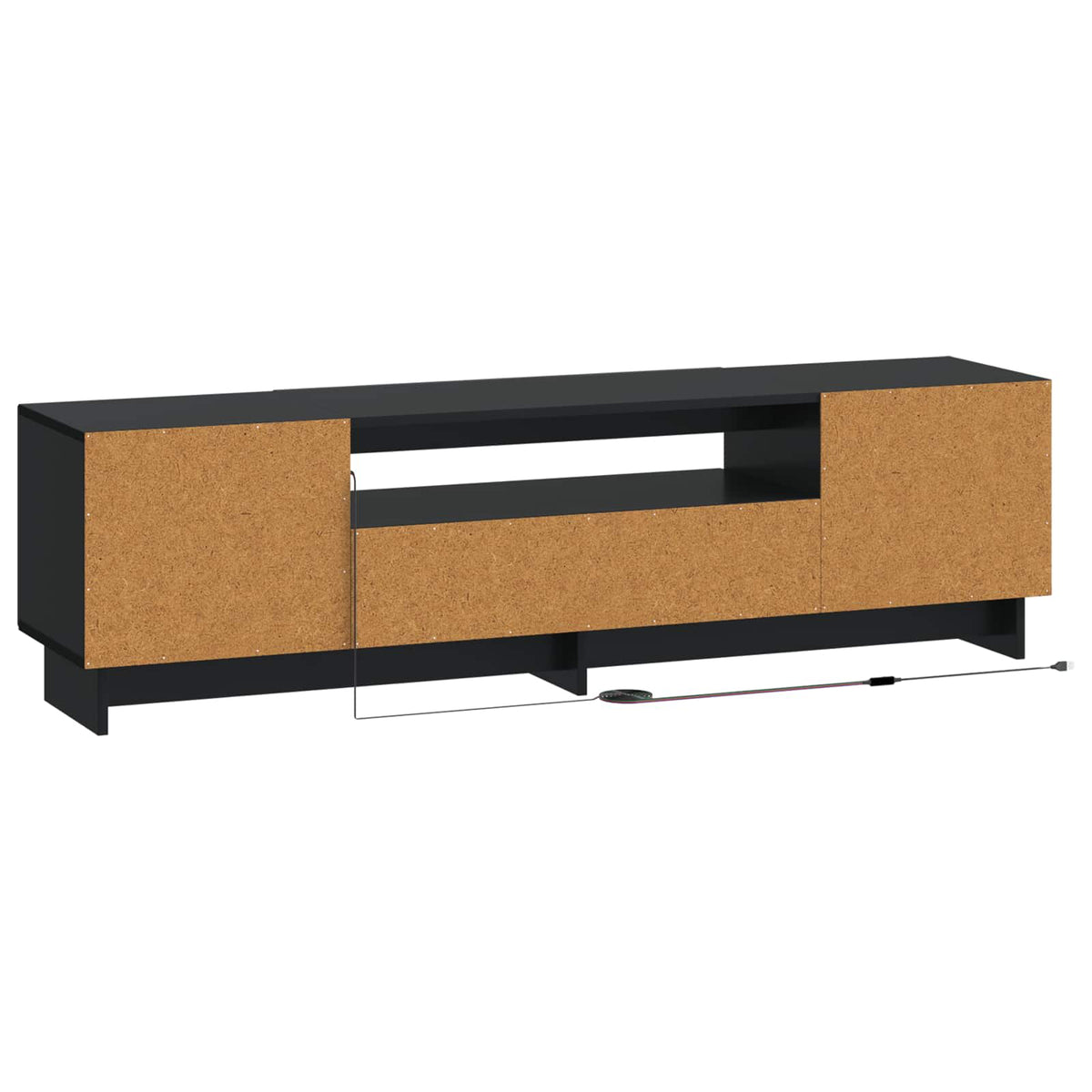 LED TV kabinet Crna Konstruirano drvo