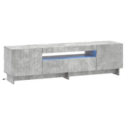 LED TV kabinet Betonska siva Konstruirano drvo
