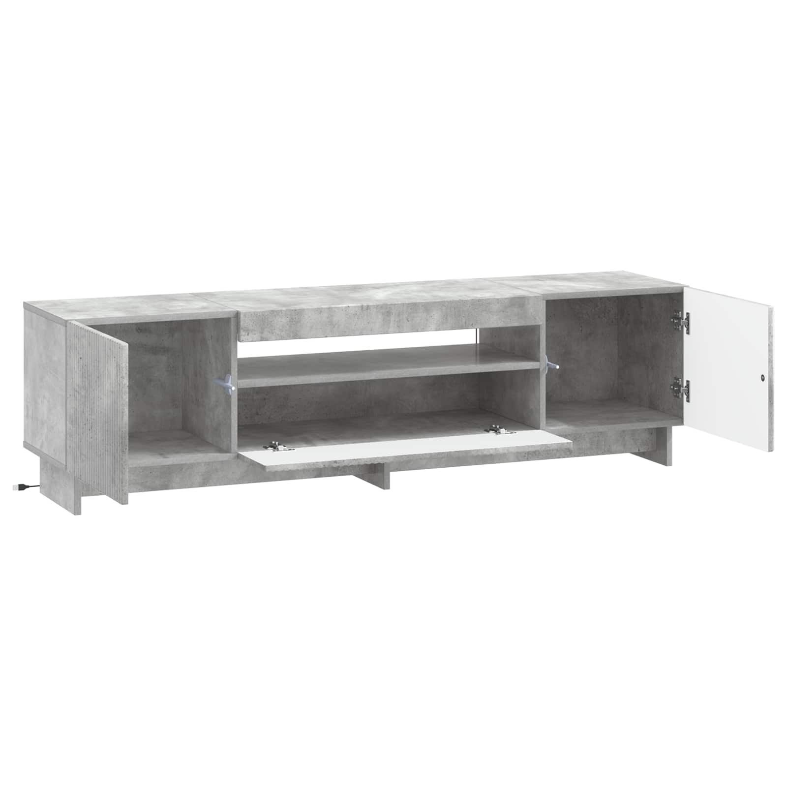 LED TV kabinet Betonska siva Konstruirano drvo