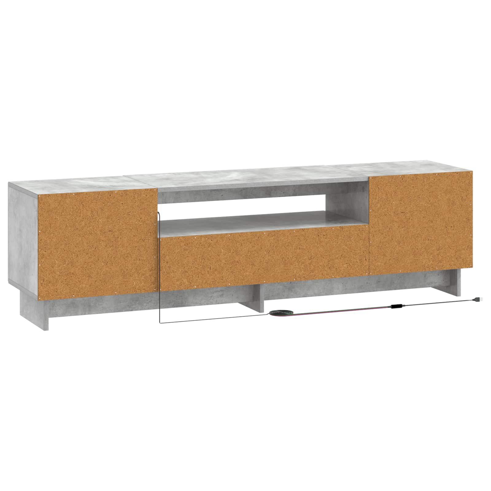 LED TV kabinet Betonska siva Konstruirano drvo
