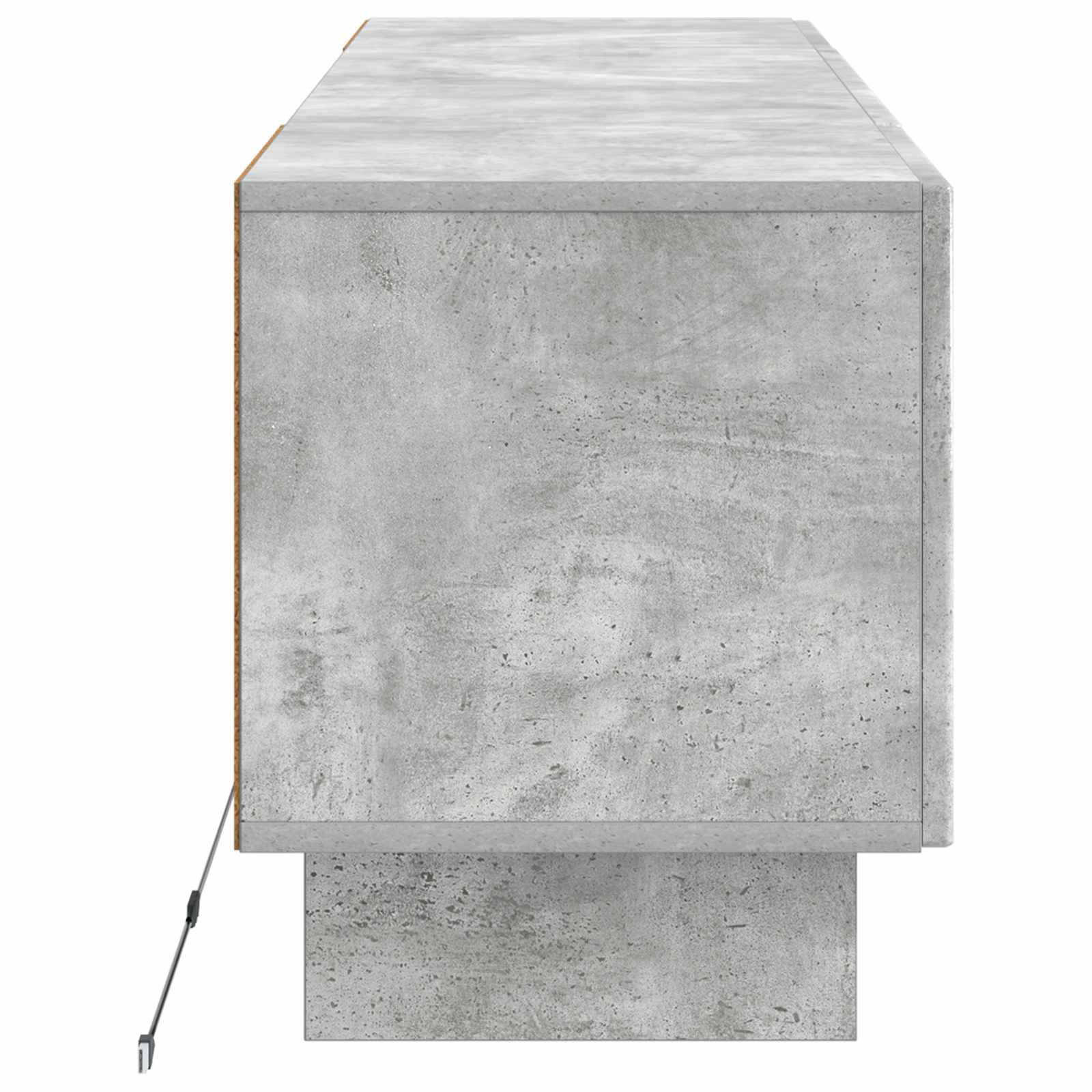 LED TV kabinet Betonska siva Konstruirano drvo