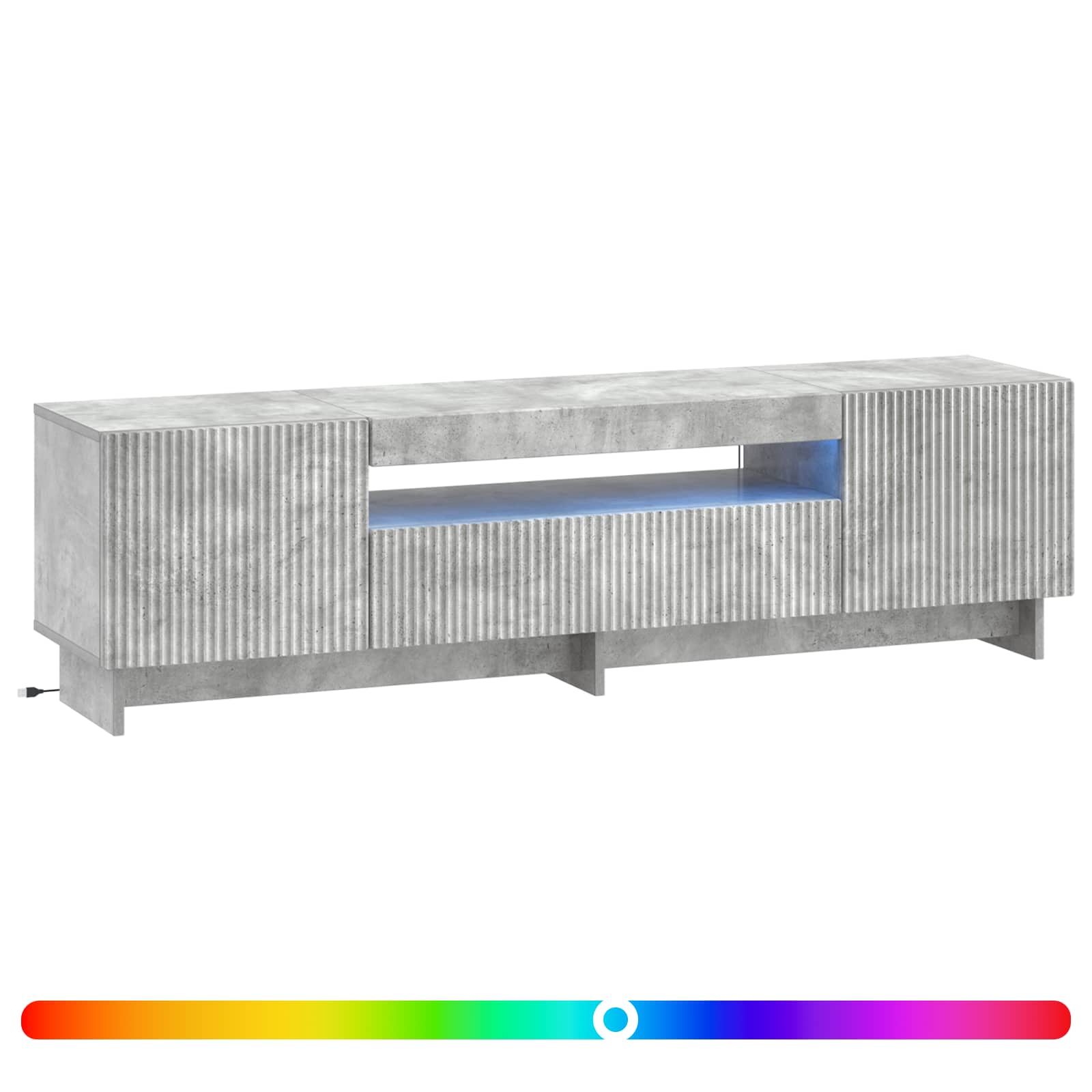 LED TV kabinet Betonska siva Konstruirano drvo