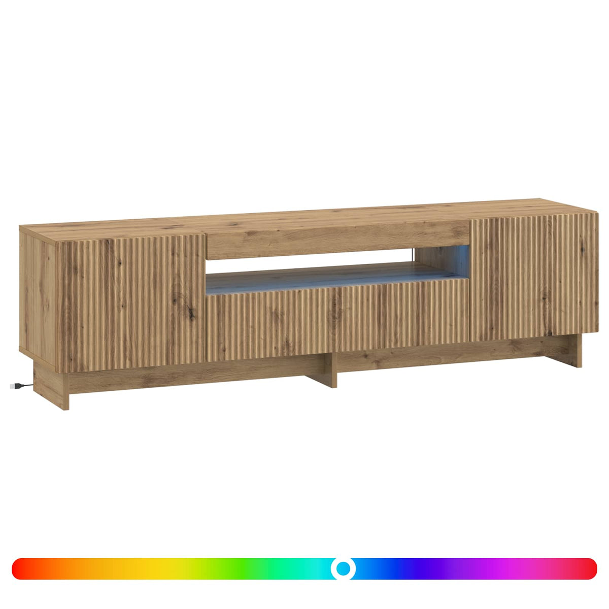 LED TV kabinet Hrast artisan Konstruirano drvo