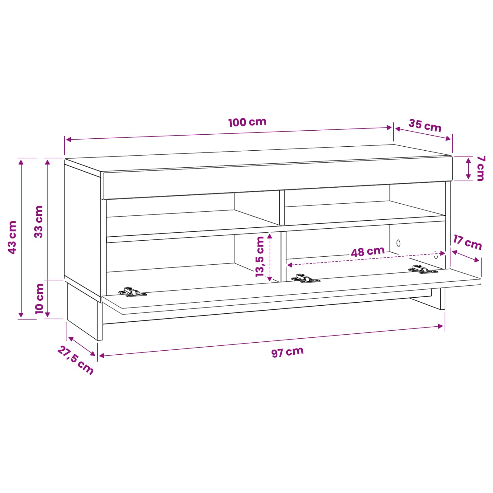 LED TV kabinet Hrast sonoma Konstruirano drvo