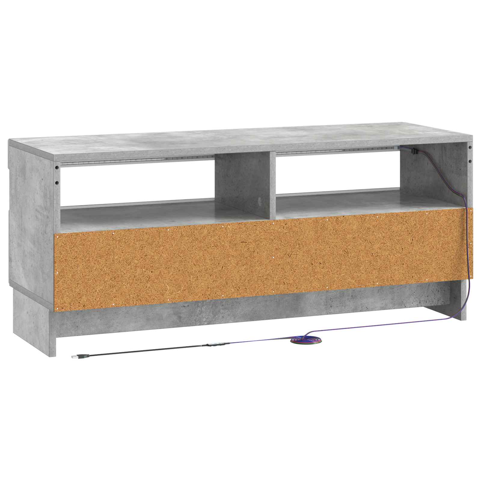 LED TV kabinet Betonska siva Konstruirano drvo