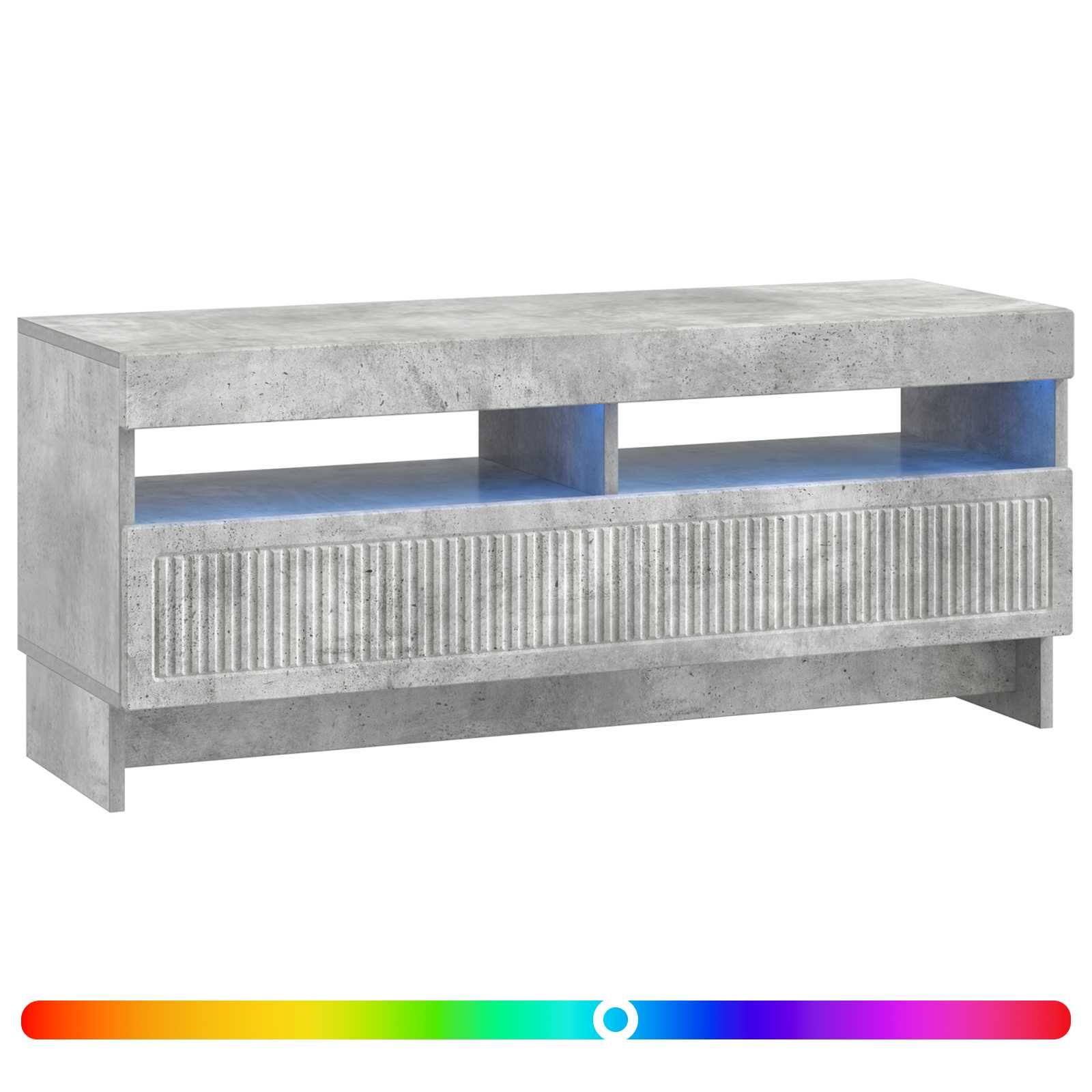 LED TV kabinet Betonska siva Konstruirano drvo