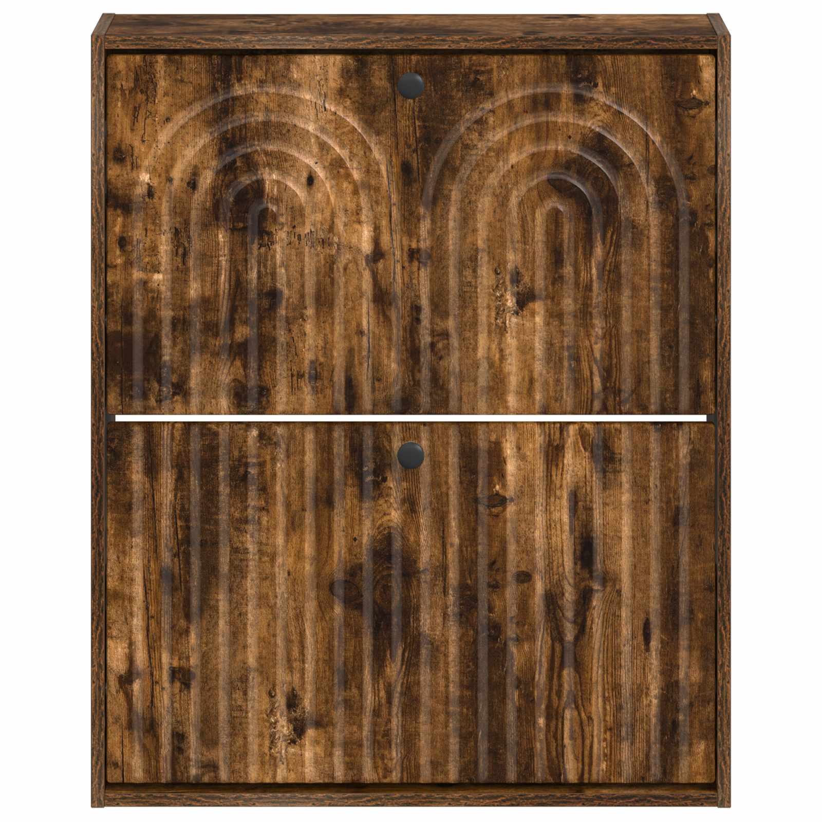 Ormar za cipele na zidu ALKMAAR 71 x 17 x 86 cm Dimljeni hrast