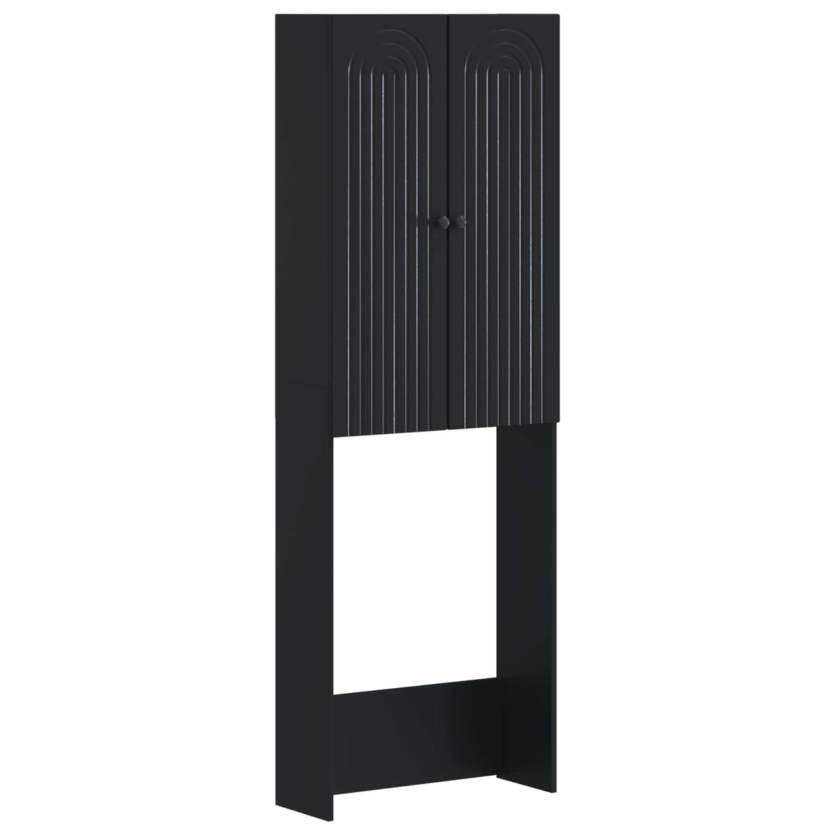 Kabinetska WC ALKMAAR Crna 66 x 25,5 x 190 cm Konstruirano drvo