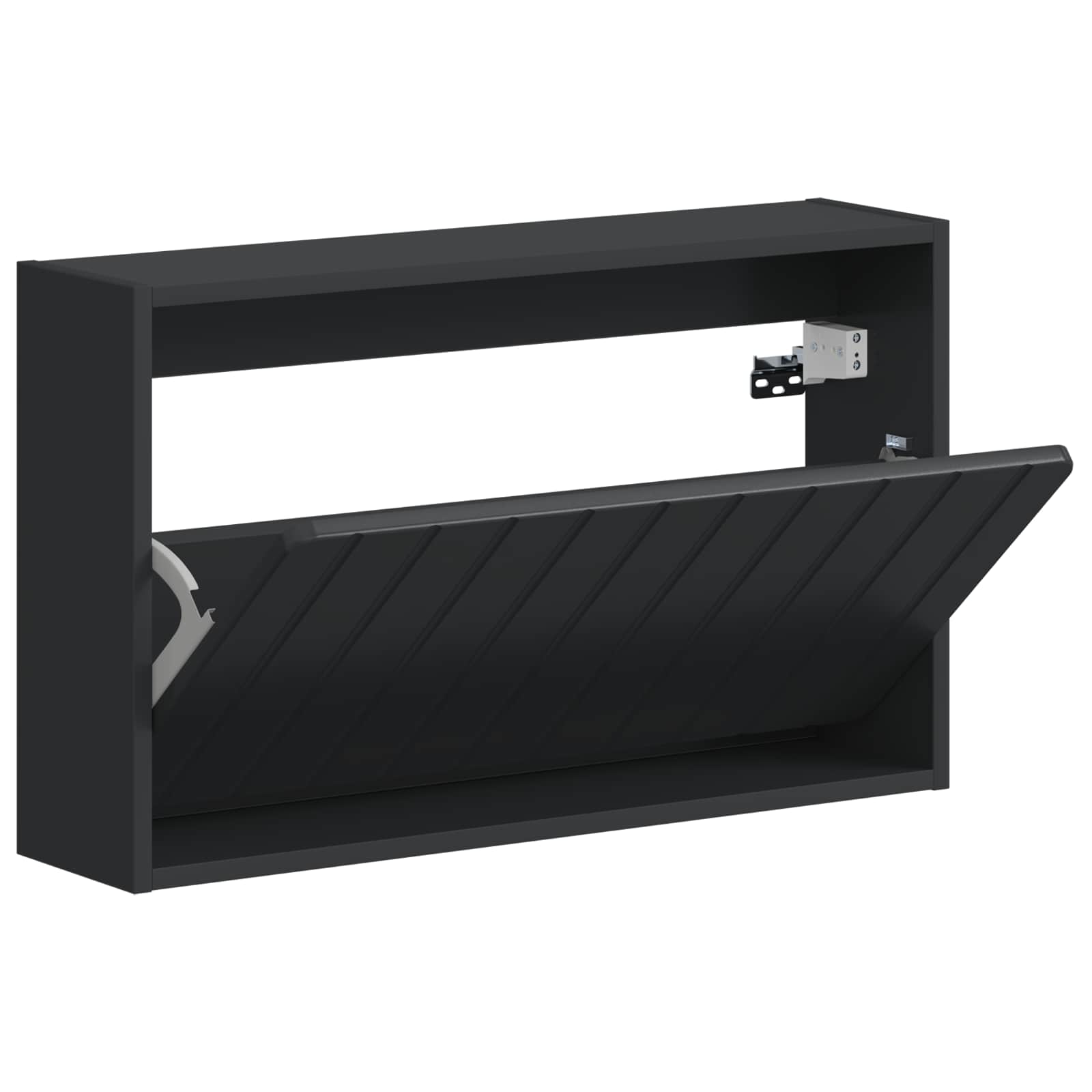 Ormar za cipele na zidu ZWOLLE 71 x 17 x 43 cm Crna