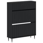 Ormar za cipele ZWOLLE 78 x 24 x 103 cm Konstruirano drvo Crna