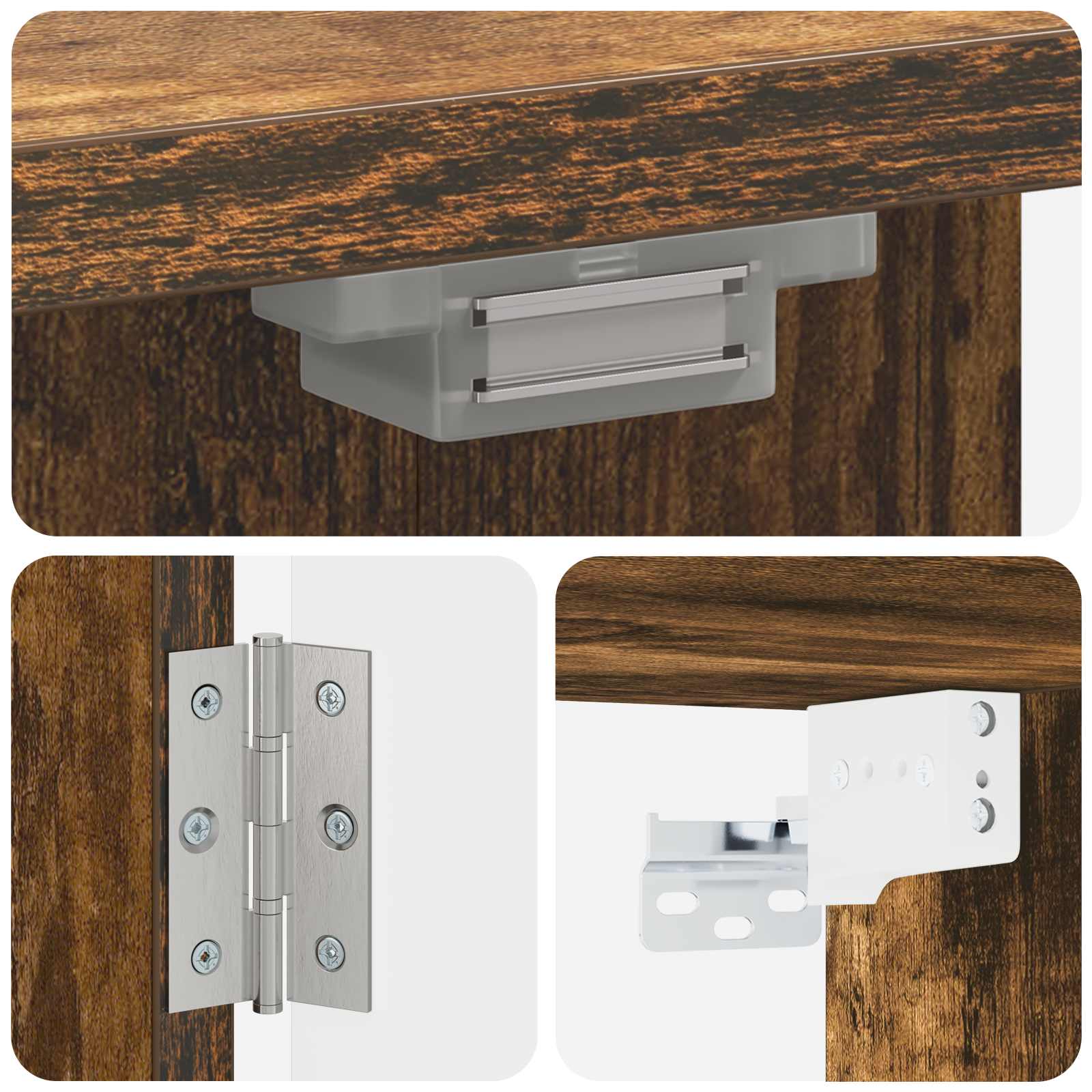 Kabinet za mete ZWOLLE Dimljeni hrast 52,5 x 10,5 x 57,5 cm