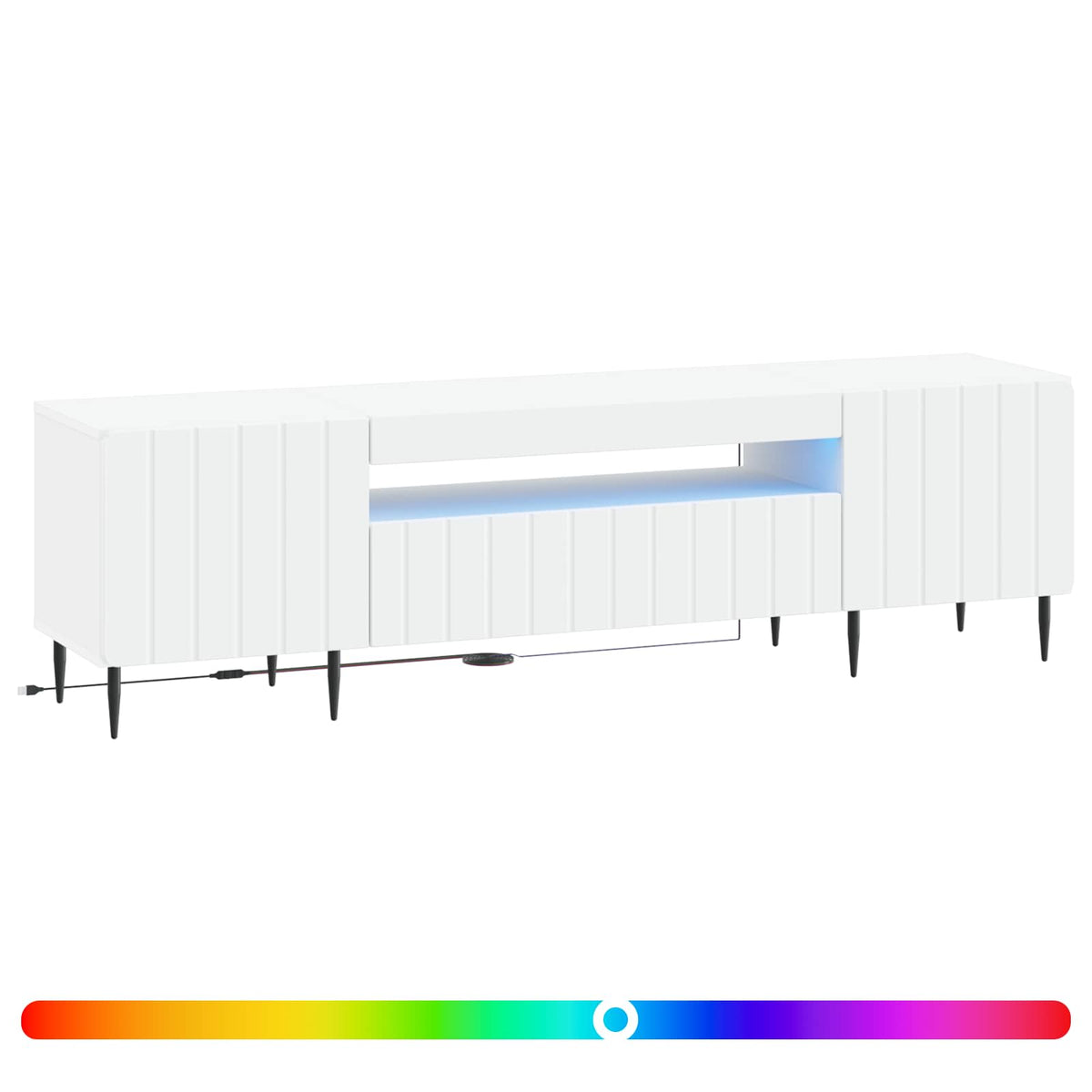 LED TV kabinet Bijela Konstruirano drvo