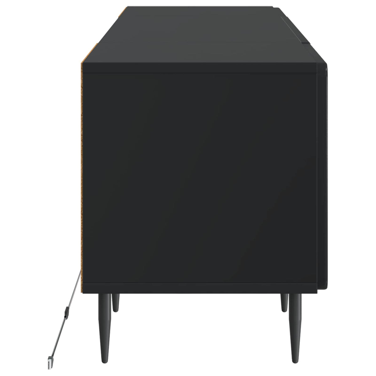 LED TV kabinet Crna Konstruirano drvo