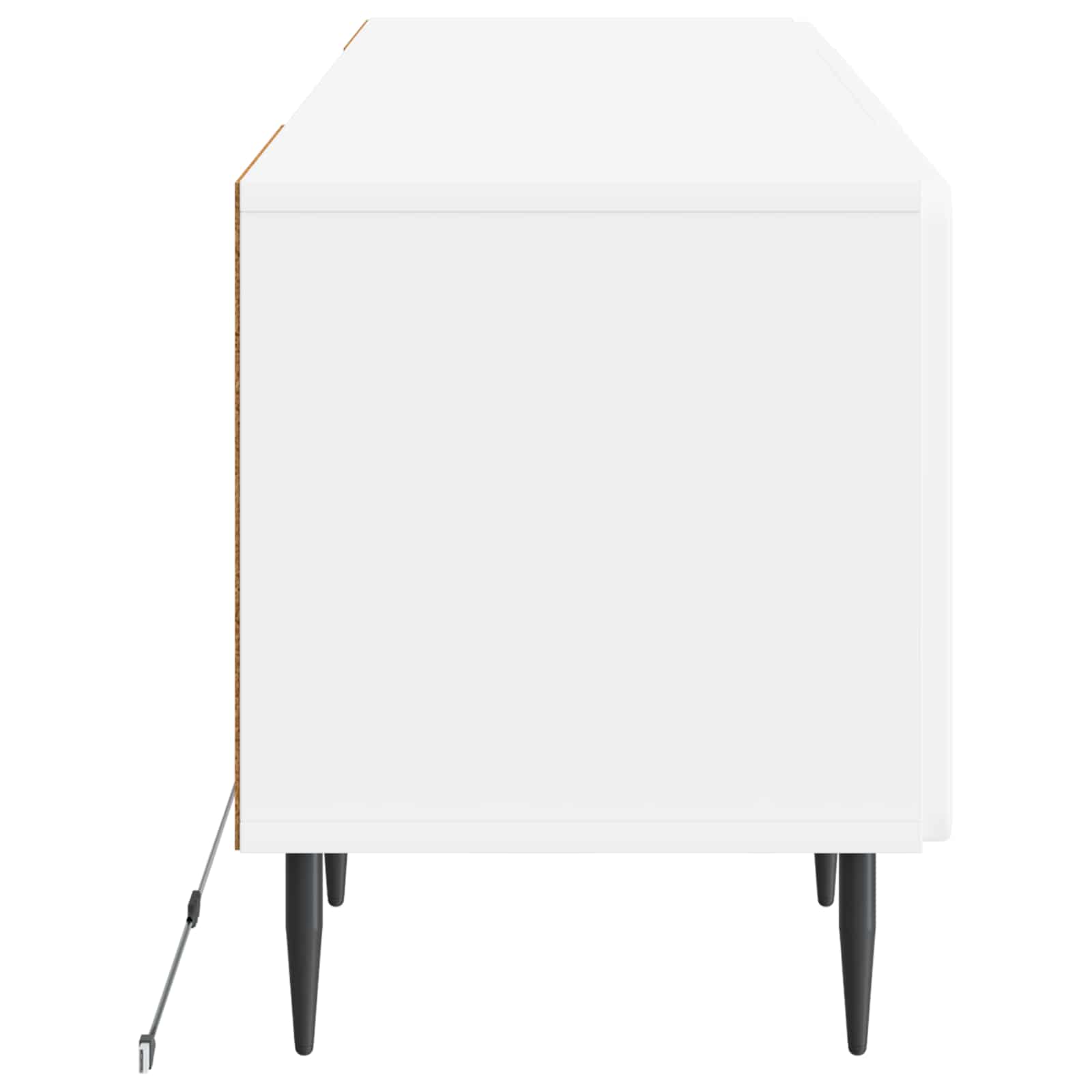 LED TV kabinet Bijela visokog sjaja Konstruirano drvo
